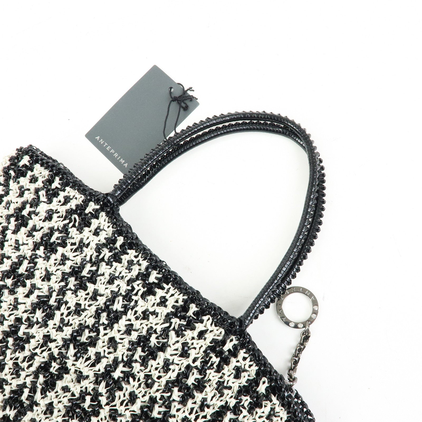 ANTEPRIMA PVC Wire Bag Tote Bag Shoulder Bag Black White