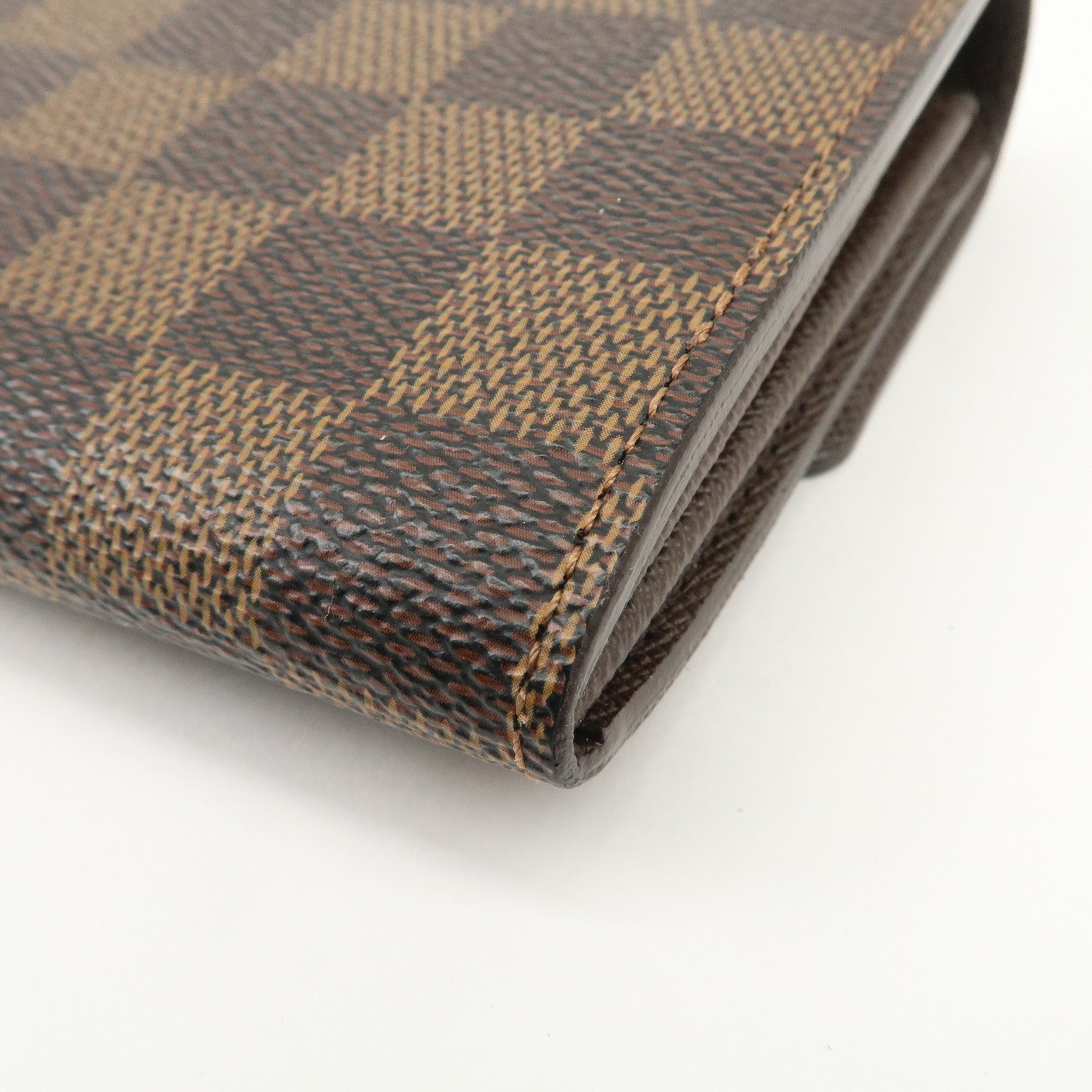 Louis Vuitton Damier Canvas Portefeuille Sarah Long Wallet Brown N61734 Used