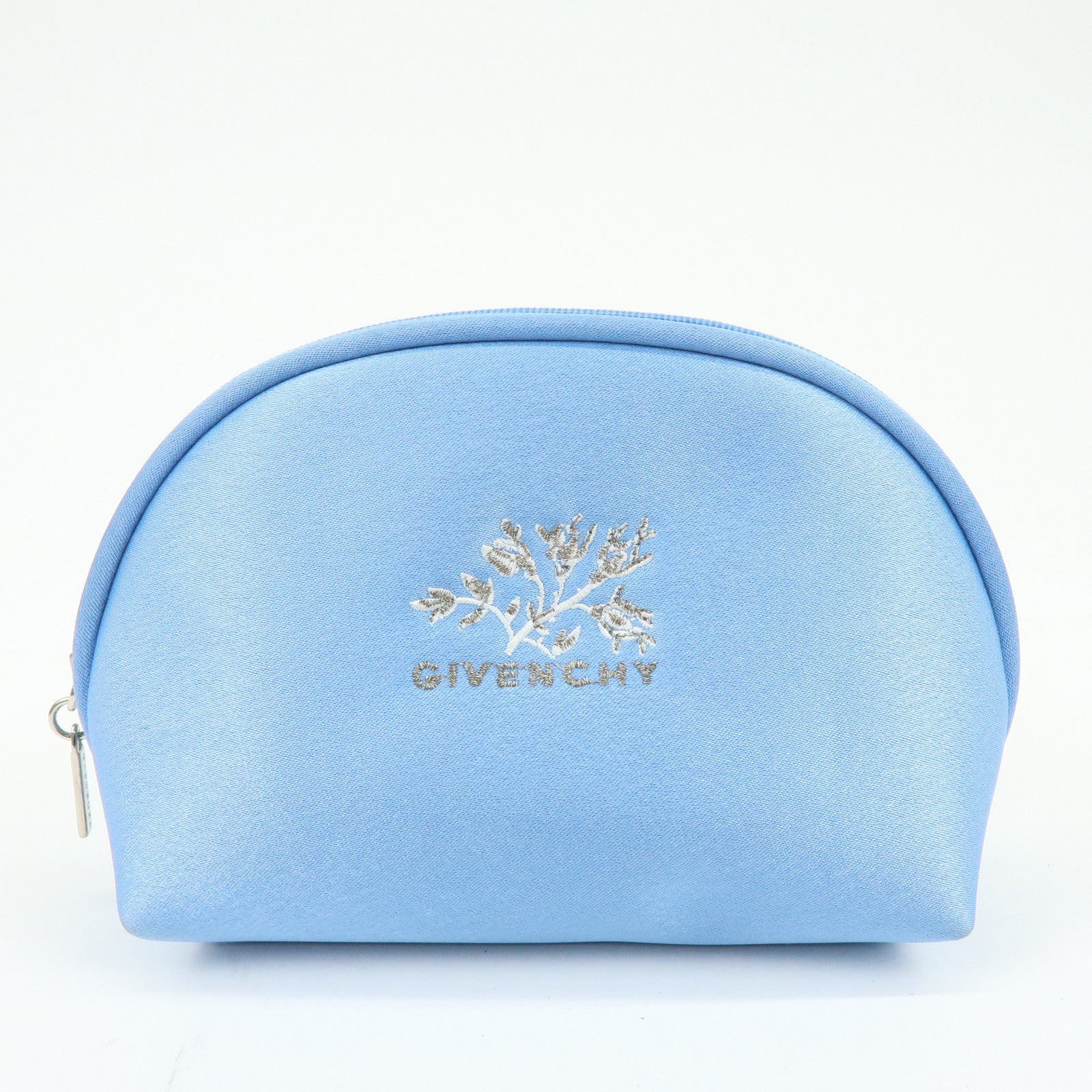 CELINE GIVENCY Set of 2 Canvas Pouch Cosmetic Case Light Green Blue