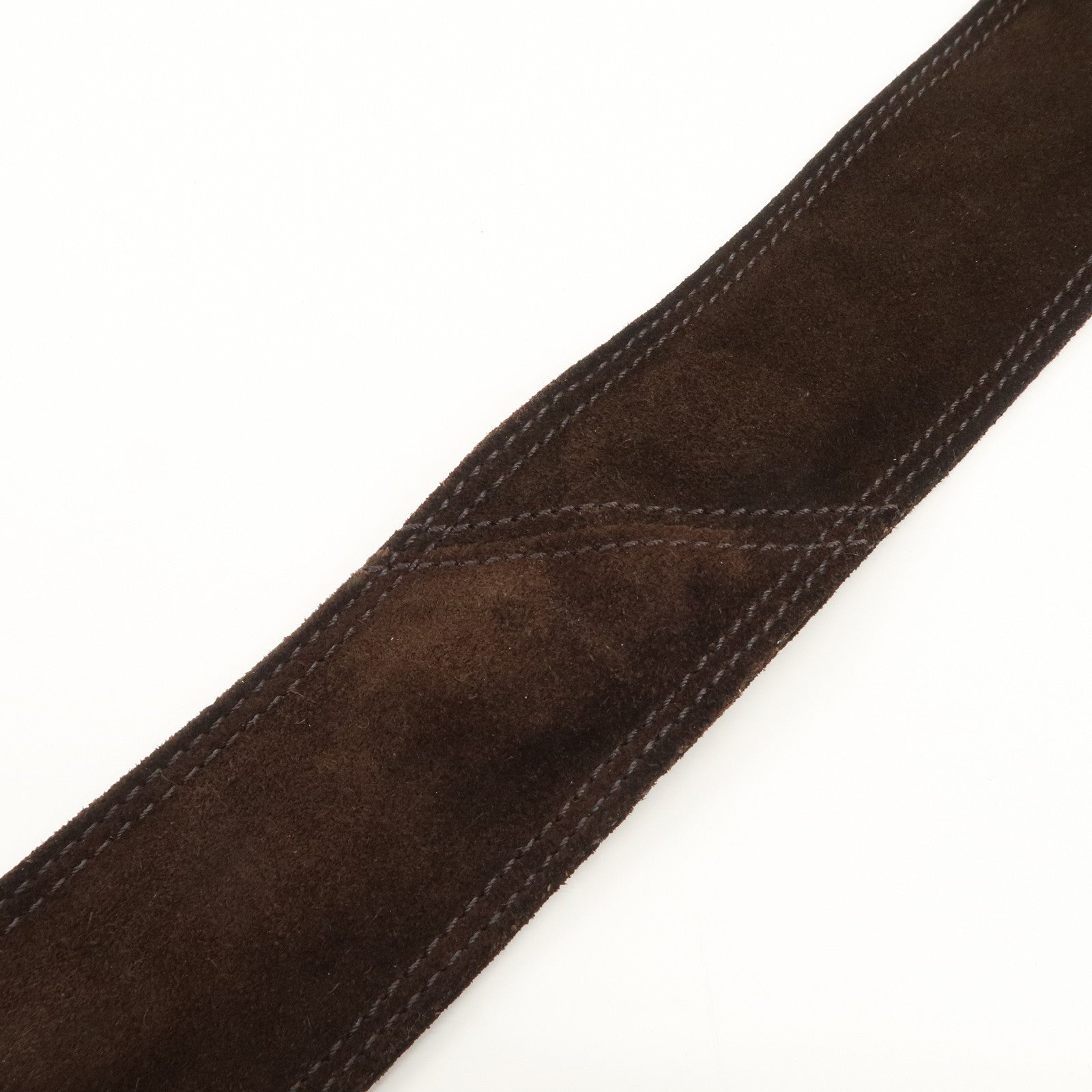 CHANEL Suede Shoulder Bag Crossbody Bag Dark Brown Used