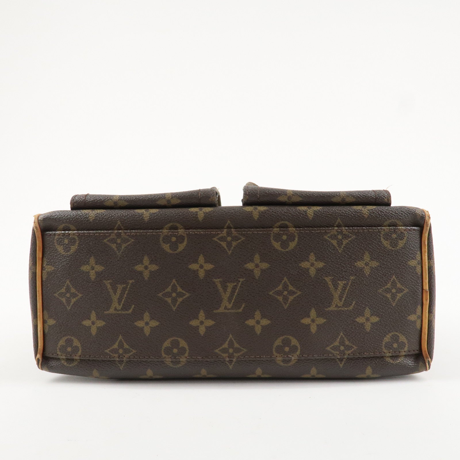 Louis Vuitton Monogram Manhattan PM Hand Bag Brown Gold HDW M40026 Used