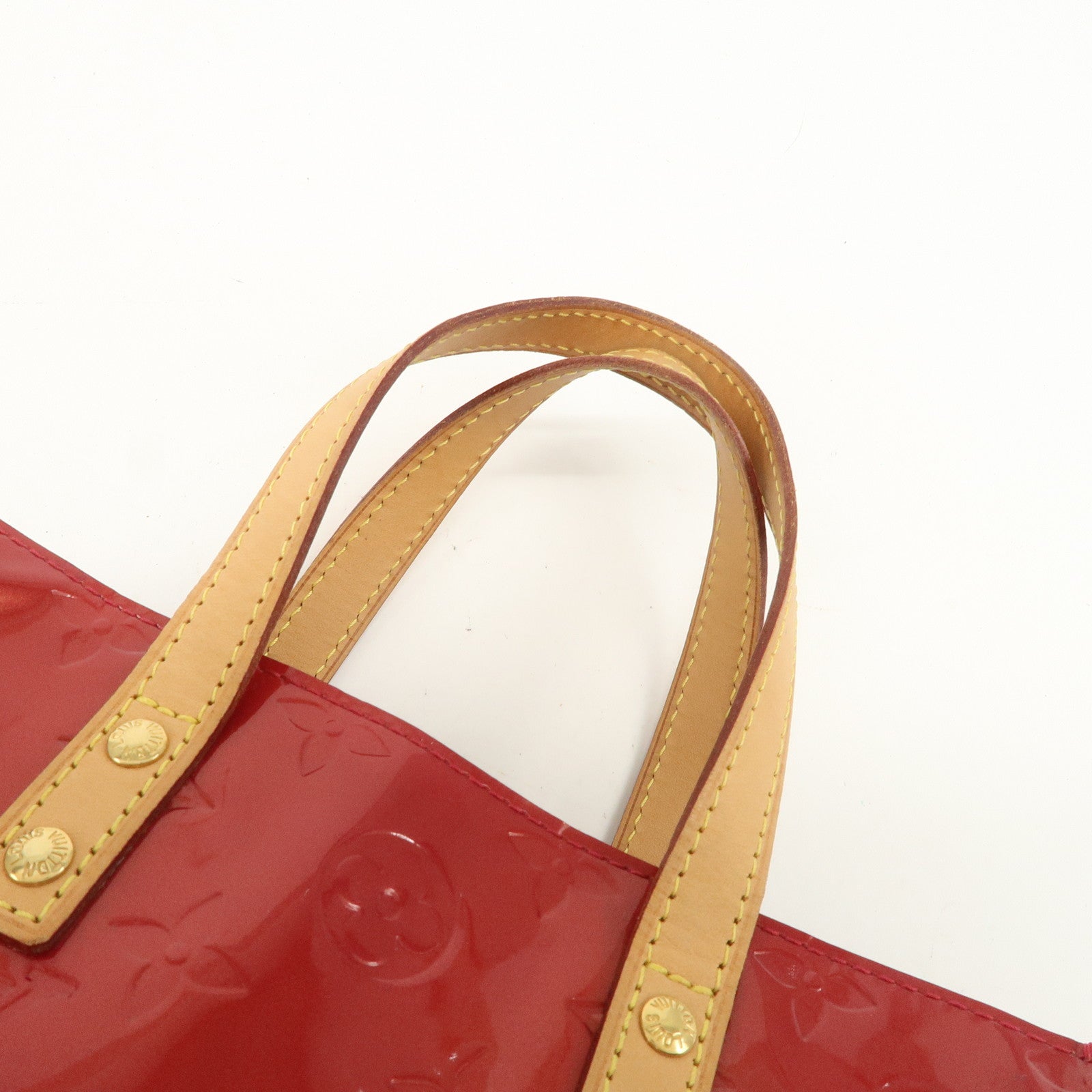 Louis Vuitton Vernis Lead PM Hand Bag Pomme d'Amour M91990