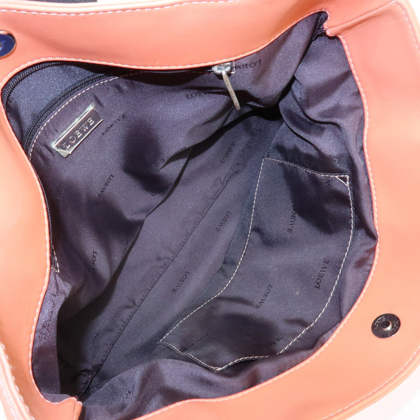 LOEWE Anagram Nappa Leather Hand Bag Tote Bag Pink