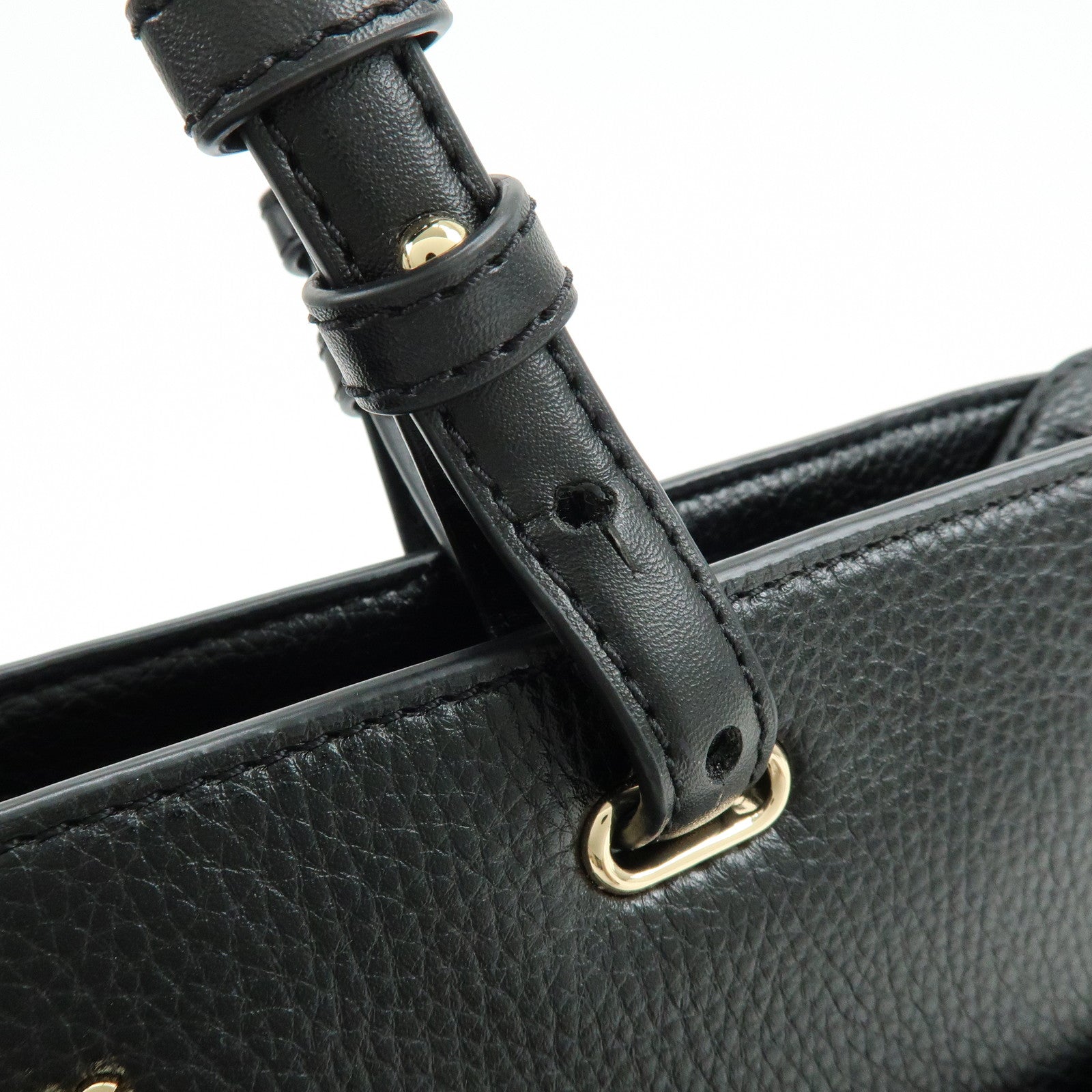 MICHAEL KORS Bedford Leather Shoulder Bag Tote Bag Black