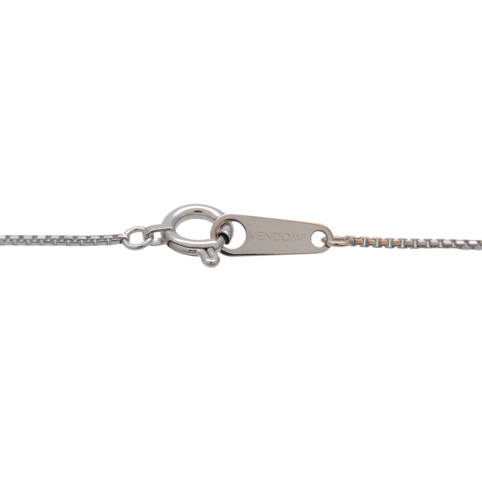 VENDOME AOYAMA Cross 10P Diamond Necklace 750WG 0.20ct White Gold
