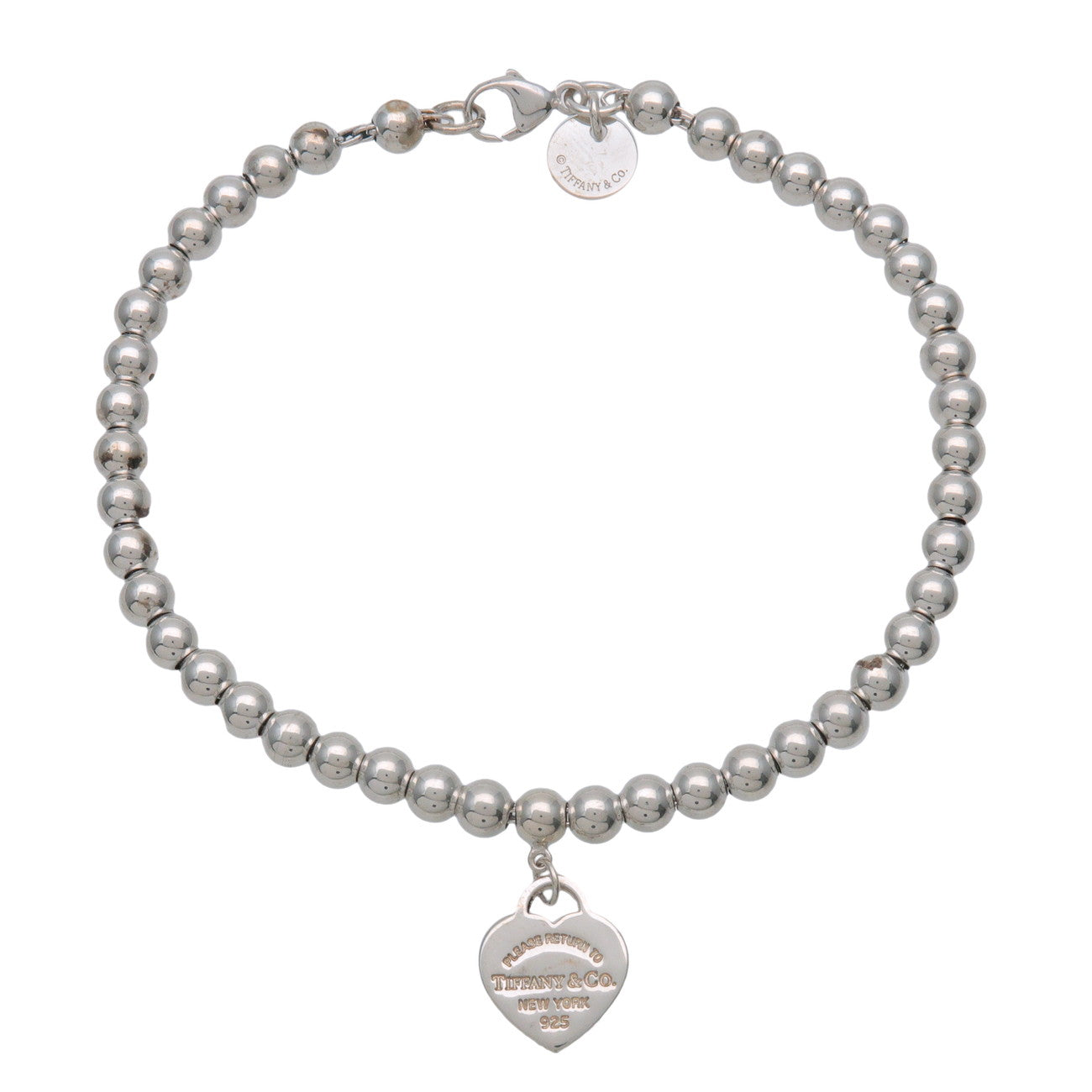 Tiffany & Co Return to Tiffany Mini Heart Tag Beads Bracelet SV925