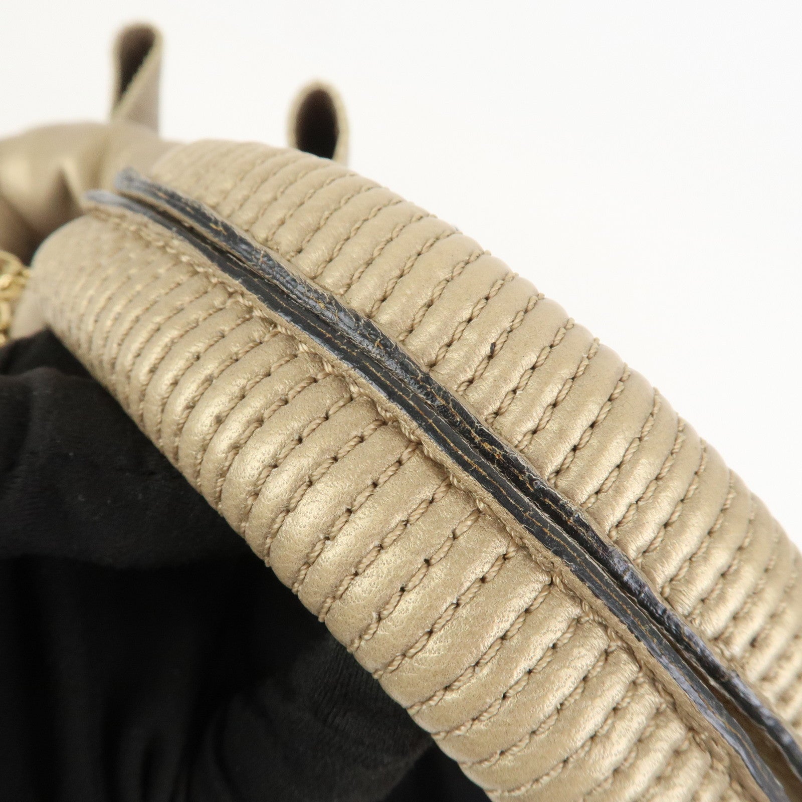 LOEWE Anagram Nappa Aire Leather Hand Bag Tote Bag Gold