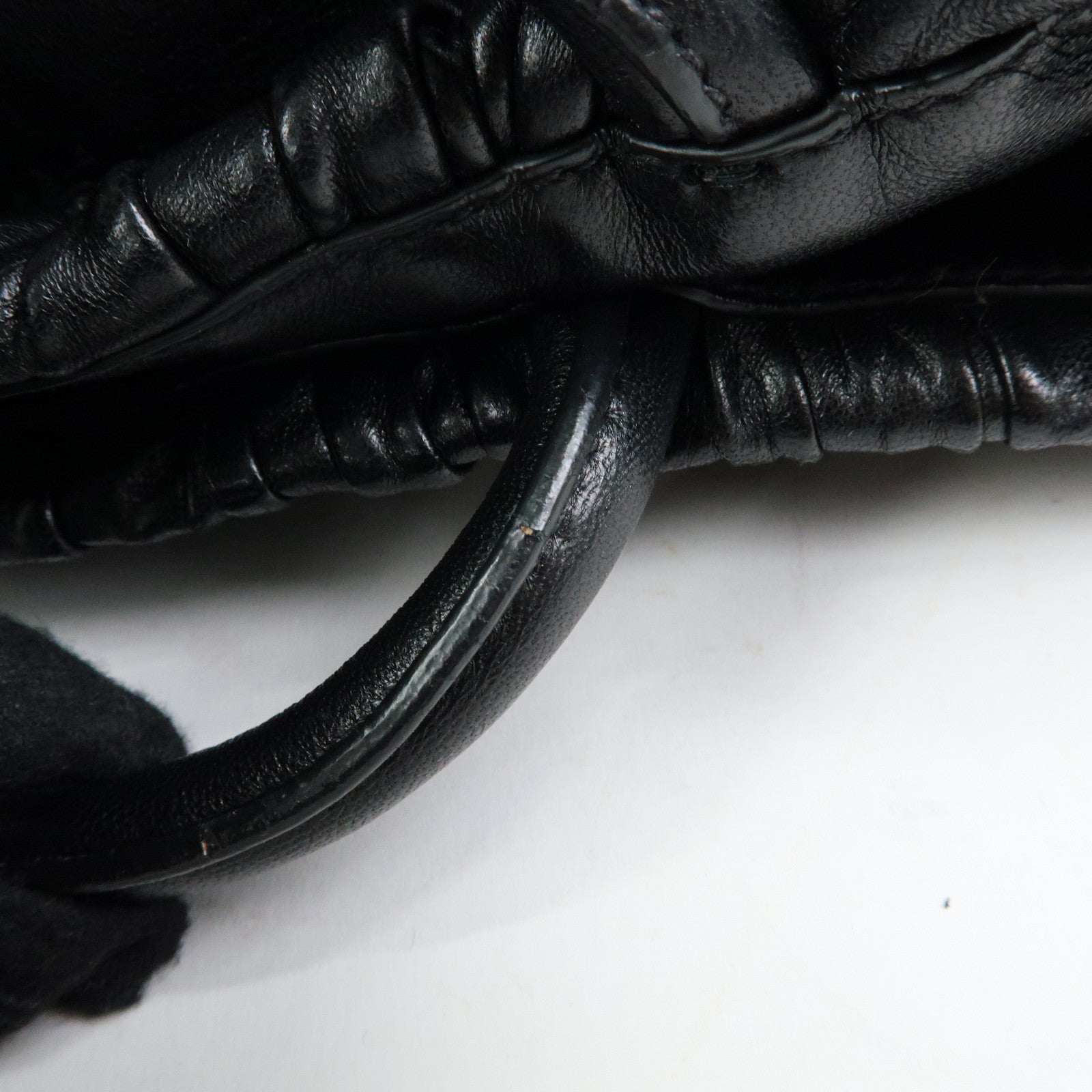 PRADA Ribbon Nappa Gaufure Leather 2Way Bag Black BN1932