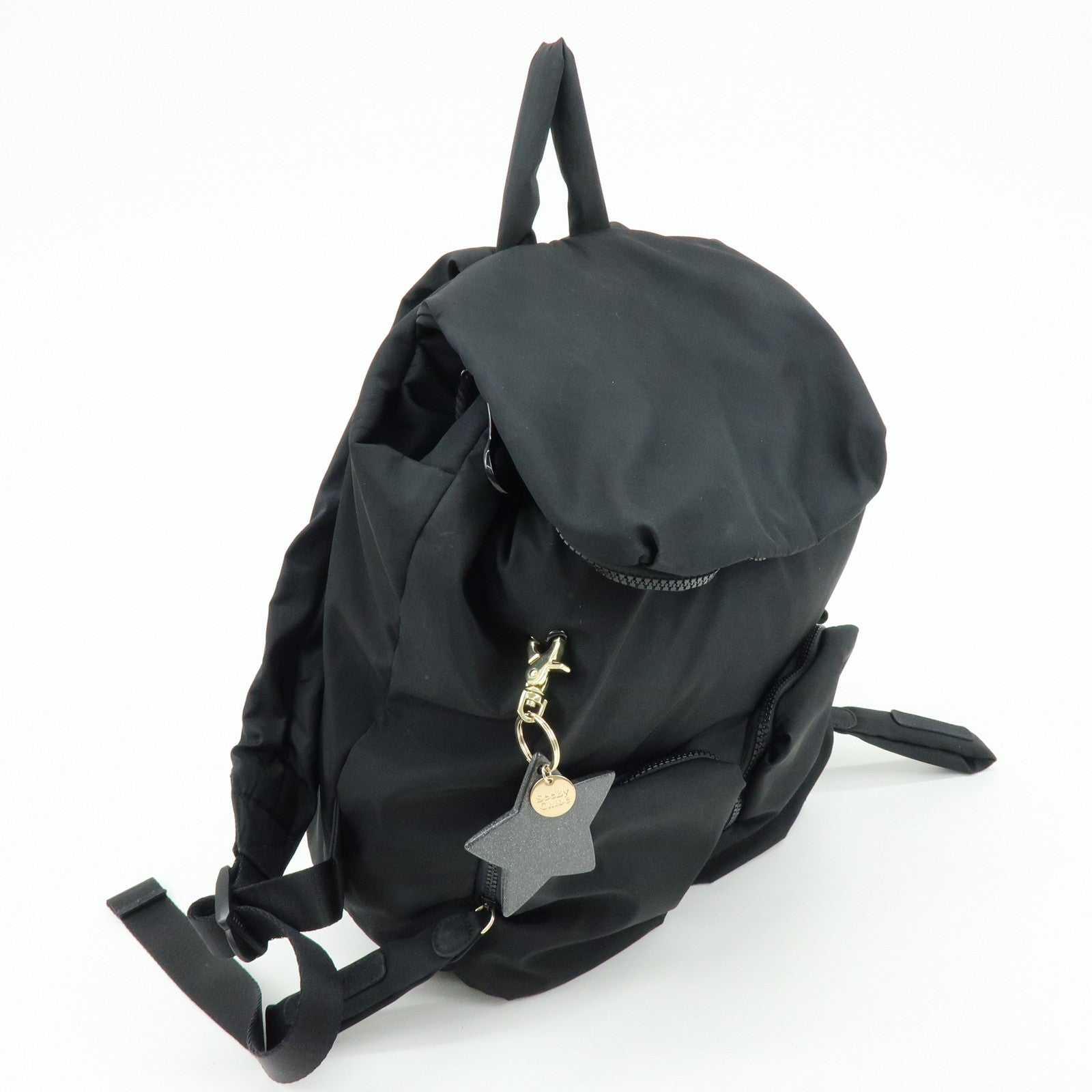 Chloe See by Chloe Nylon Back Pack Star Black