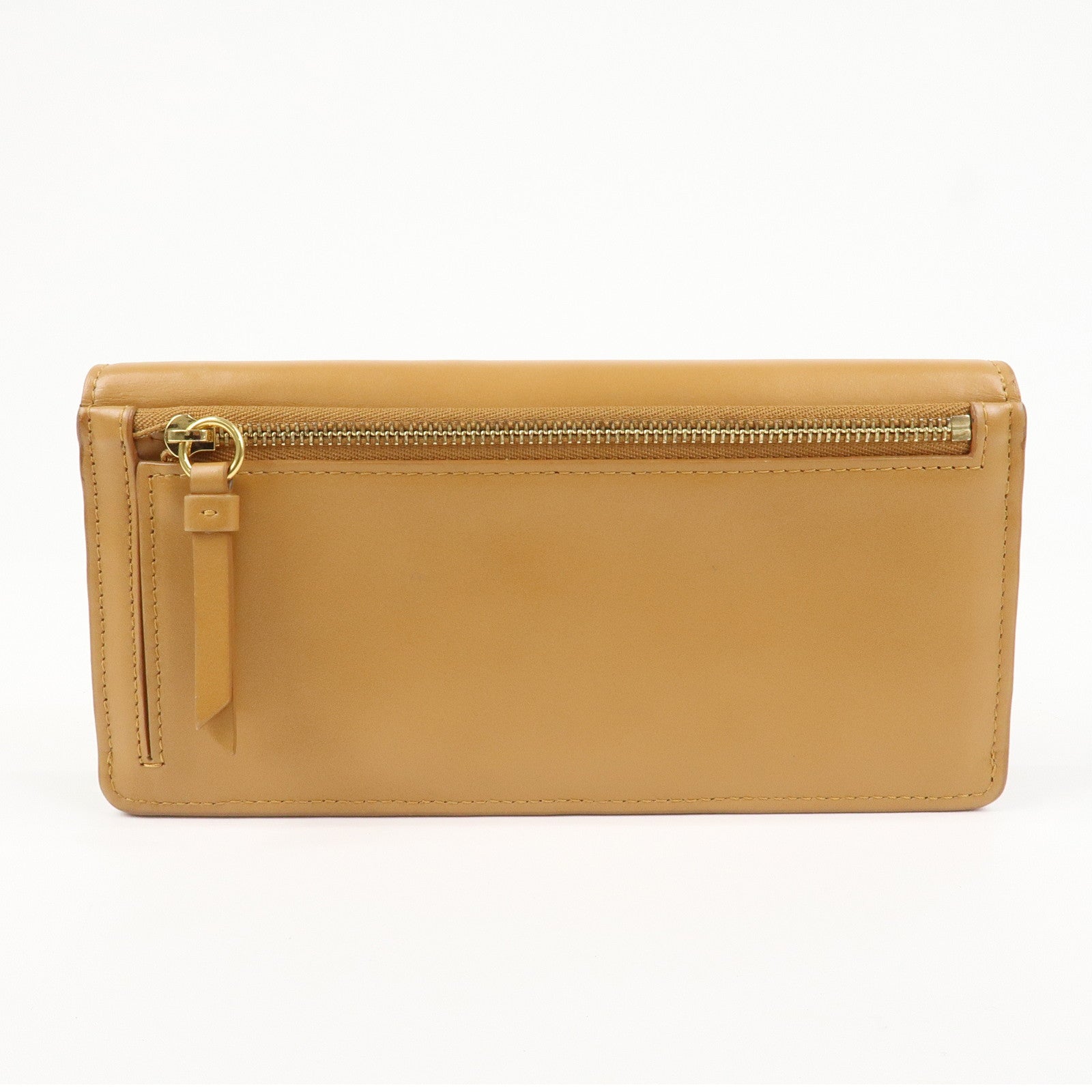Chloe Leather Bi-hold Long Wallet Brown