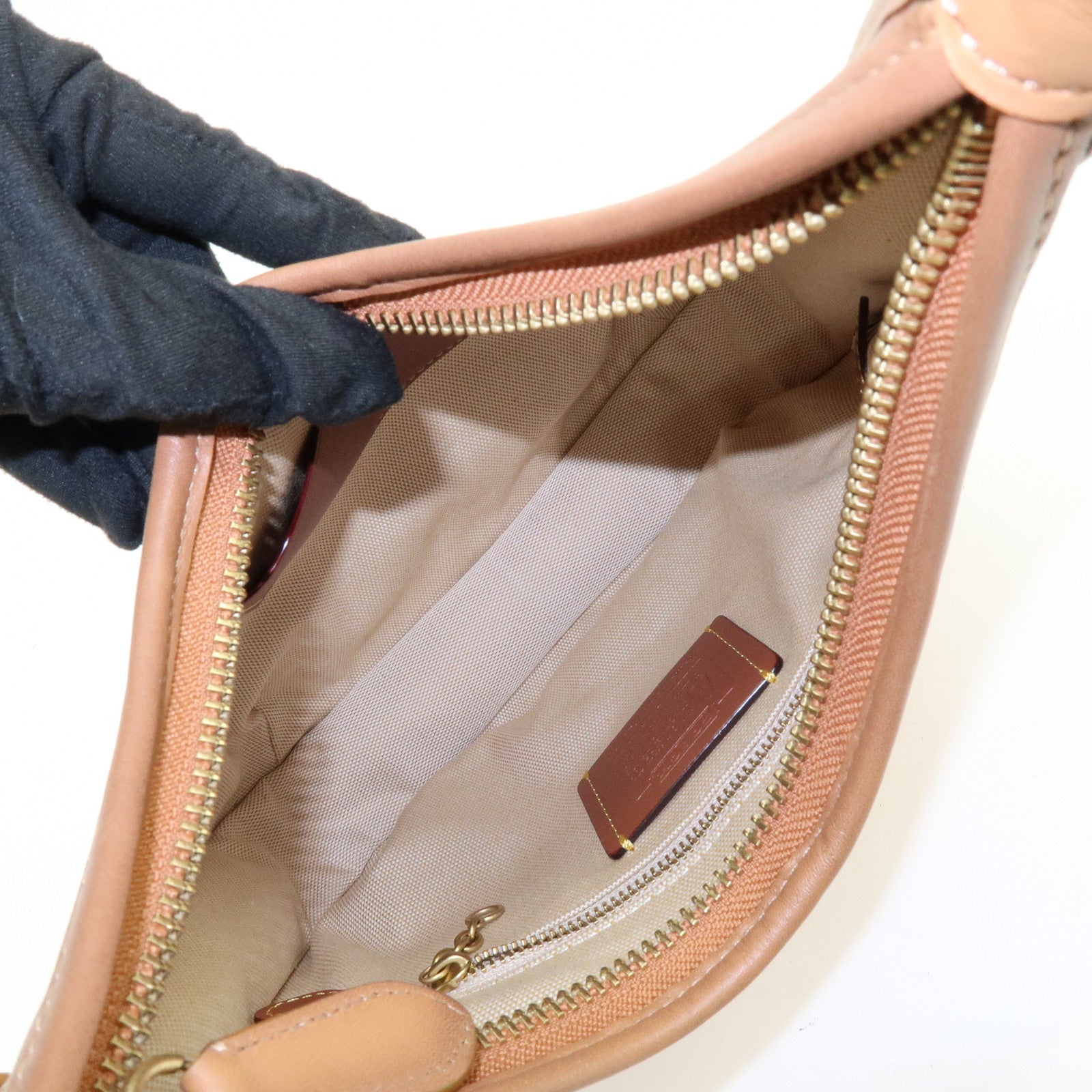 COACH Ergo Leather Shoulder Bag Hand Bag Brown Gradation