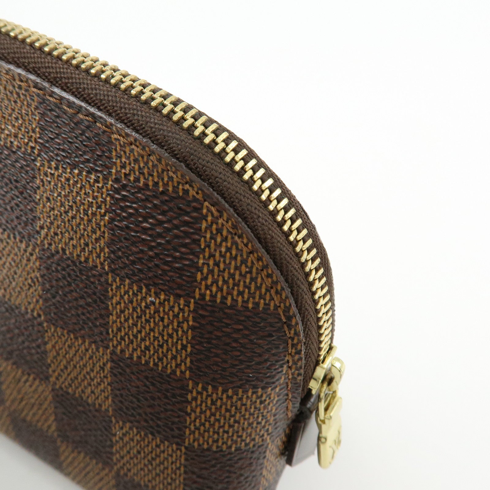 Louis Vuitton Damier Pochette Cosmetic PM Pouch Brown N47516