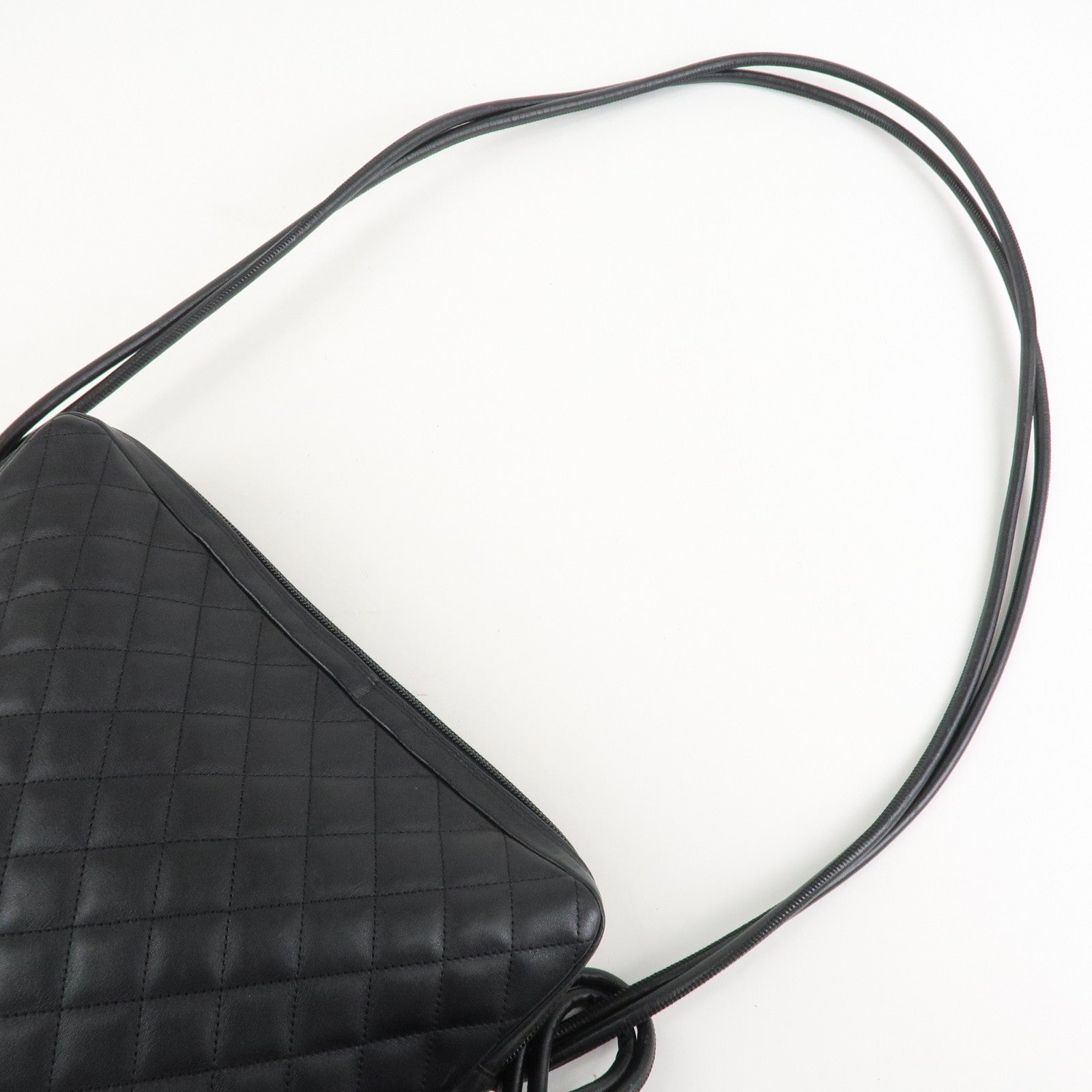 CHANEL Cambon Line COCO Mark Lamb Skin Large Shoulder Bag A25179