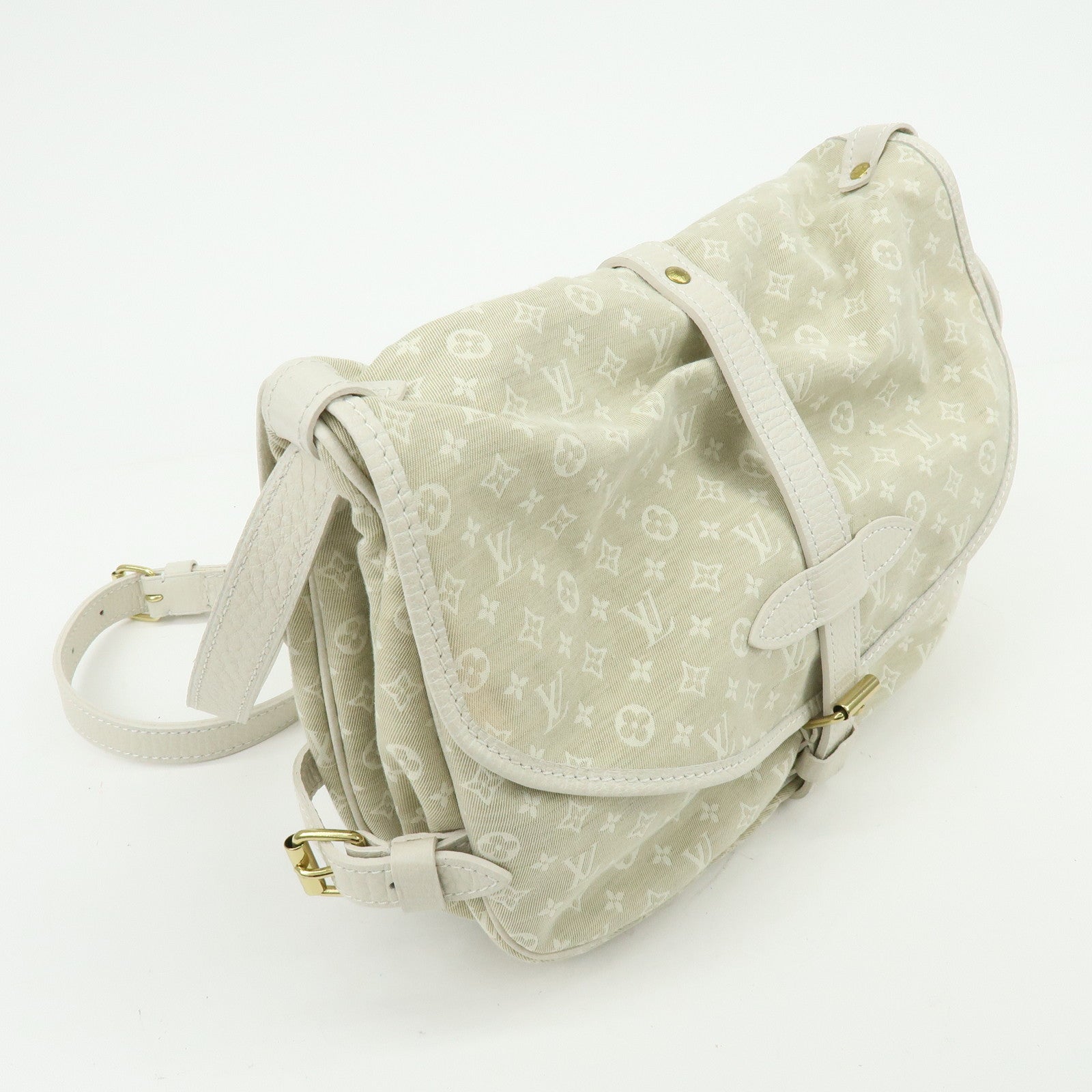 Louis Vuitton Monogram Mini Lin Saumur 30 Shoulder Bag Dune M95314