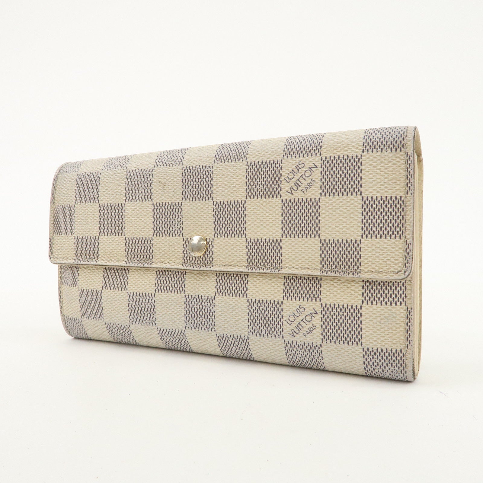 Louis Vuitton Set of 2 Damier Azur Portefeuille Sarah Wallet M61735 Used