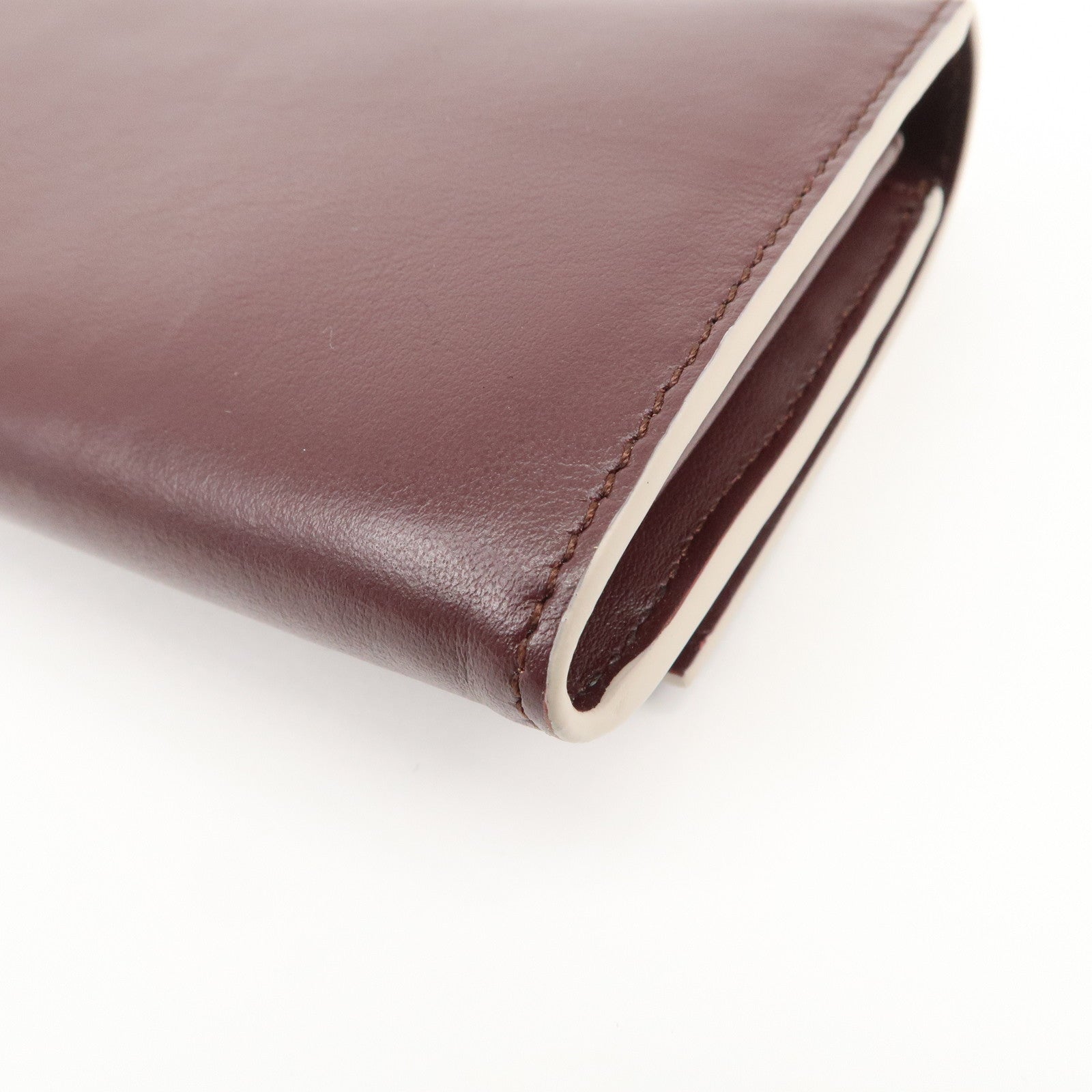 FENDI Peekaboo Leather Bi-fold Continental Wallet Long Wallet 8M0377 Used