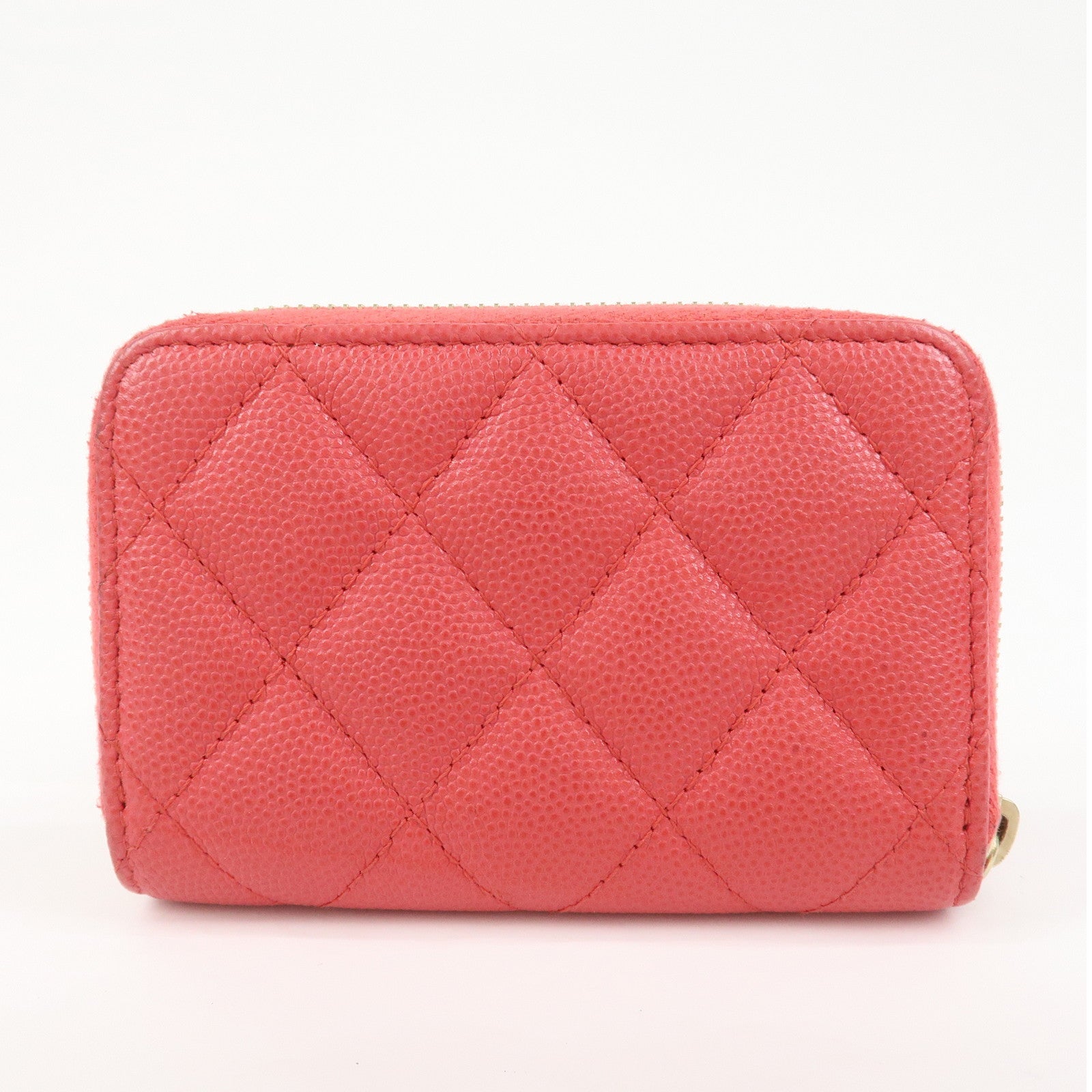 CHANEL COCO Mark Matelasse Caviarskin Classic Zippy CoinCase AP0216