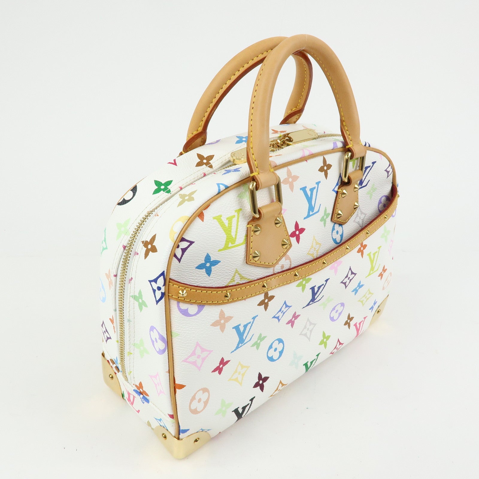 Louis Vuitton Monogram Multicolor Trouville Hand Bag Blanc M92663