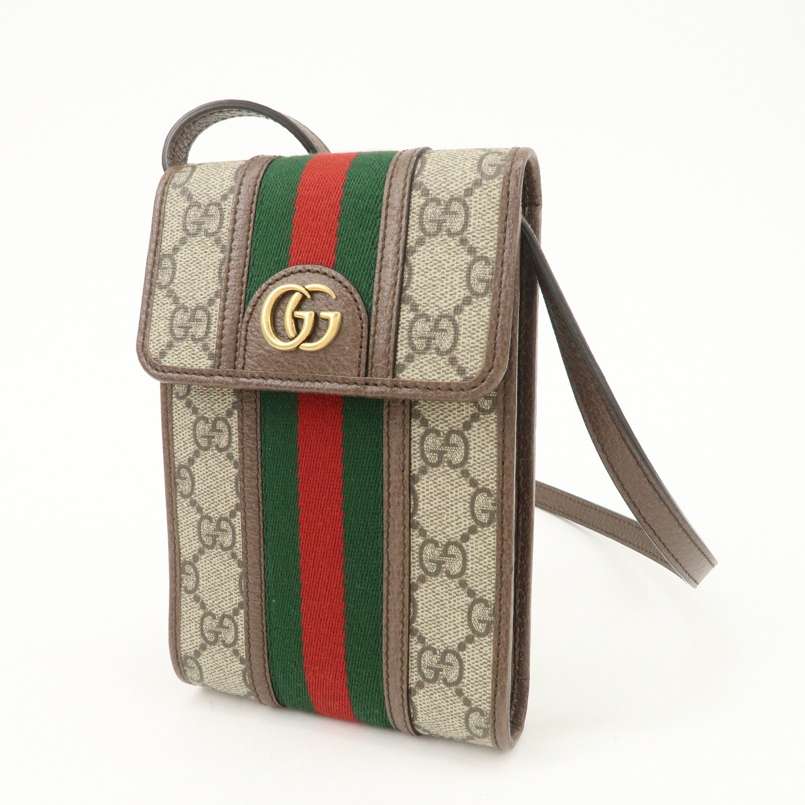 GUCCI Ophidia Sherry GG Supreme PVC Mini Shoulder Bag Beige 625757