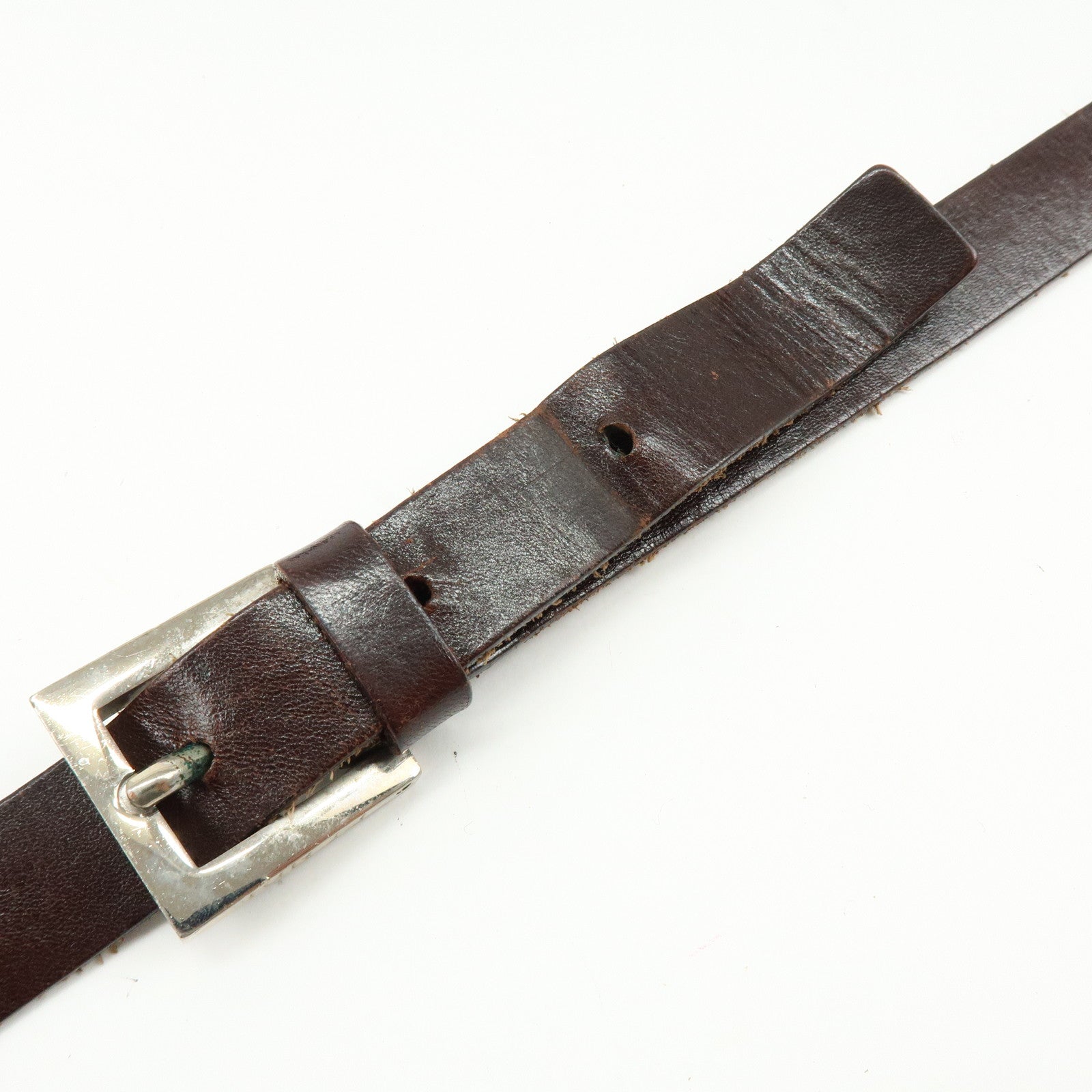 FENDI Wool Leather Shoulder Bag Crossbody Bag Brown 16071