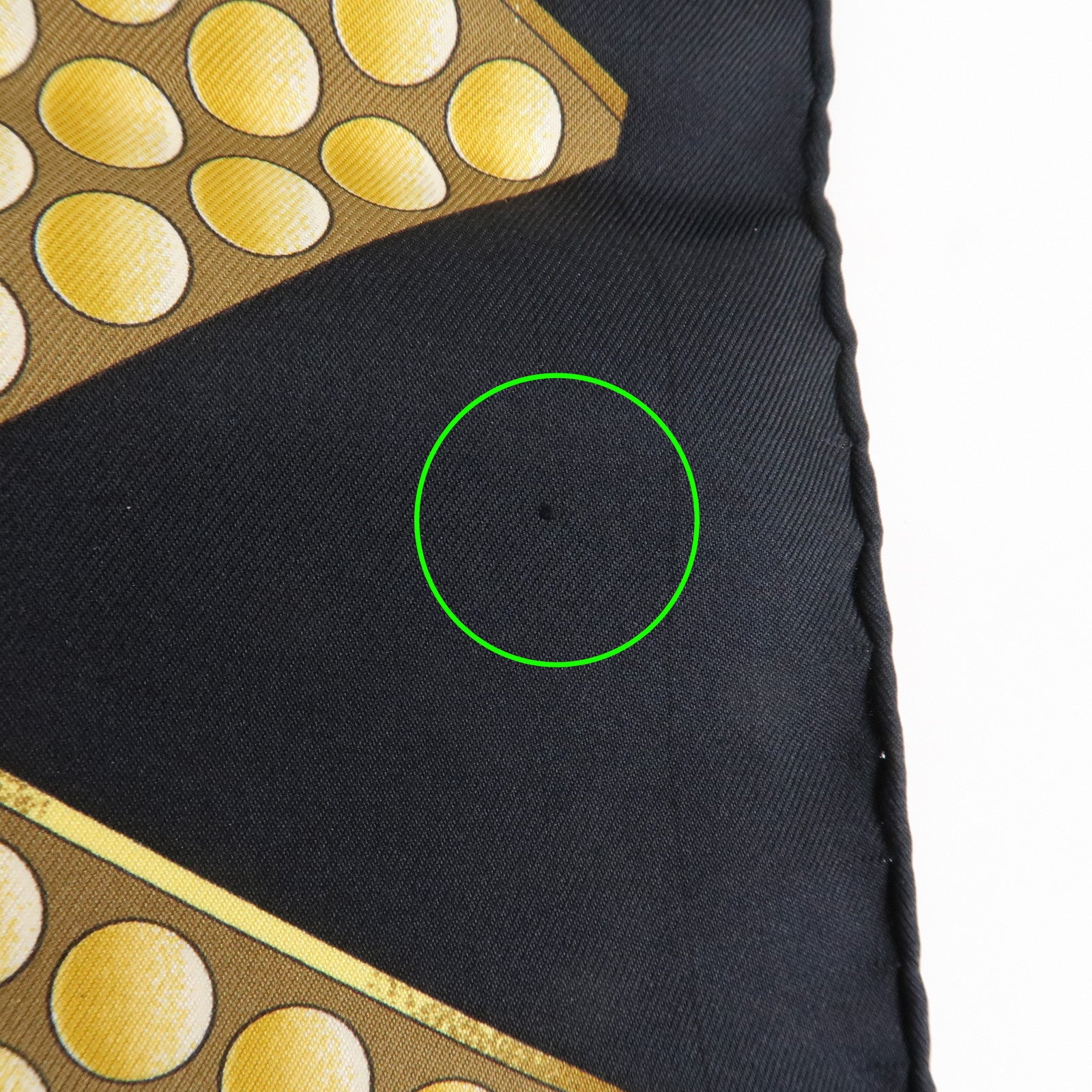 HERMES Carre 90 Silk 100% Scarf L'OR DES CHEFS Gold Black Used