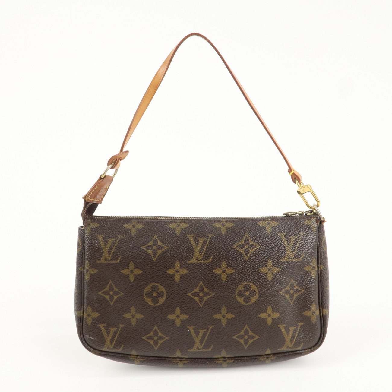 Louis Vuitton Monogram Pochette Accessoires Hand Bag Brown M51980 Used