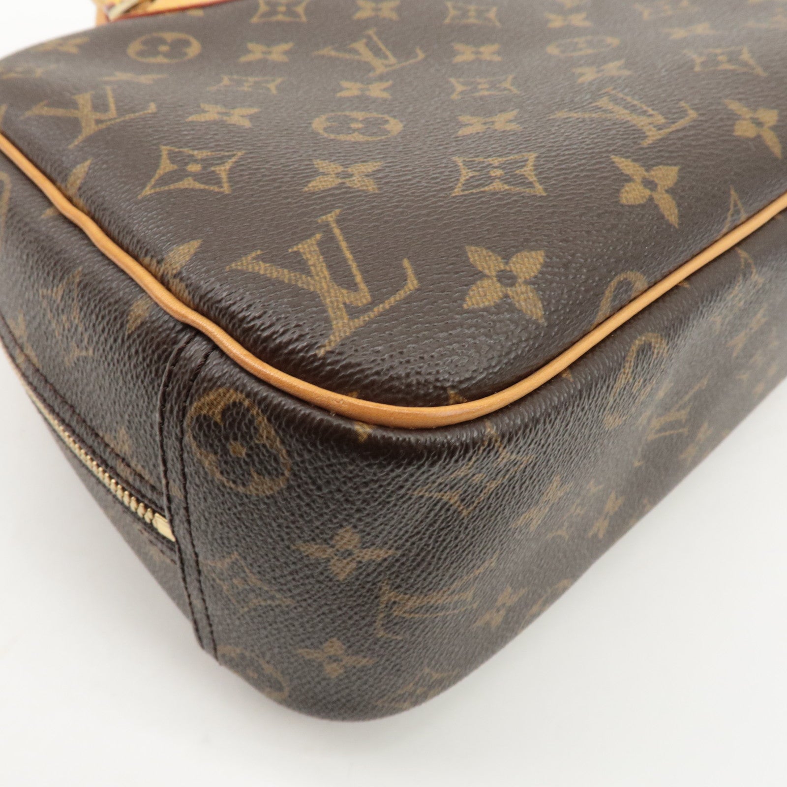Louis Vuitton Monogram Trueville Hand Bag Brown M42228 Used