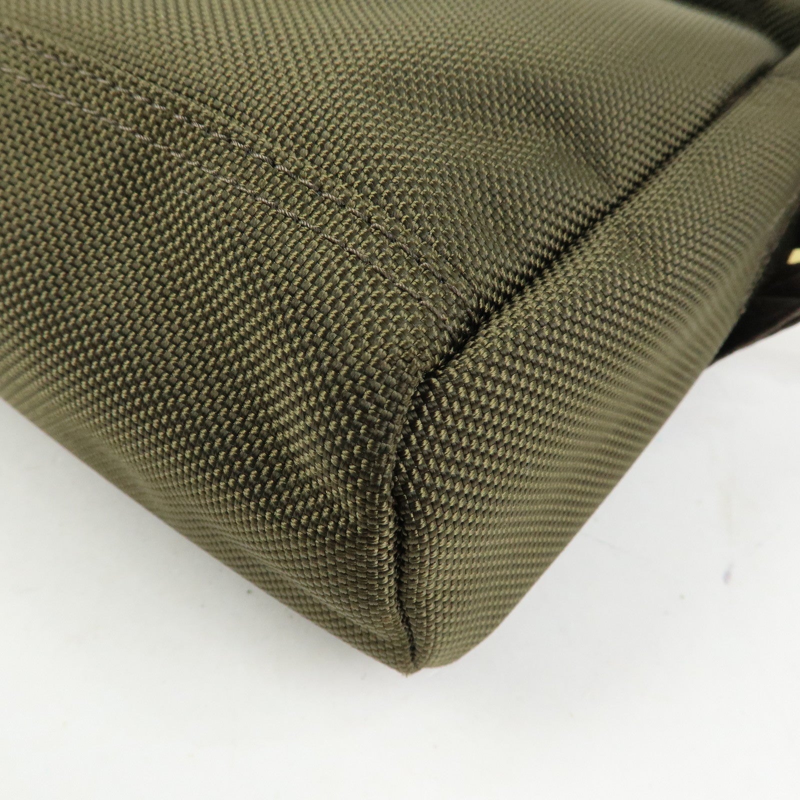 PORTER INTERNATIONAL Nylon Leather Shoulder Bag Crossbody Bag Khaki