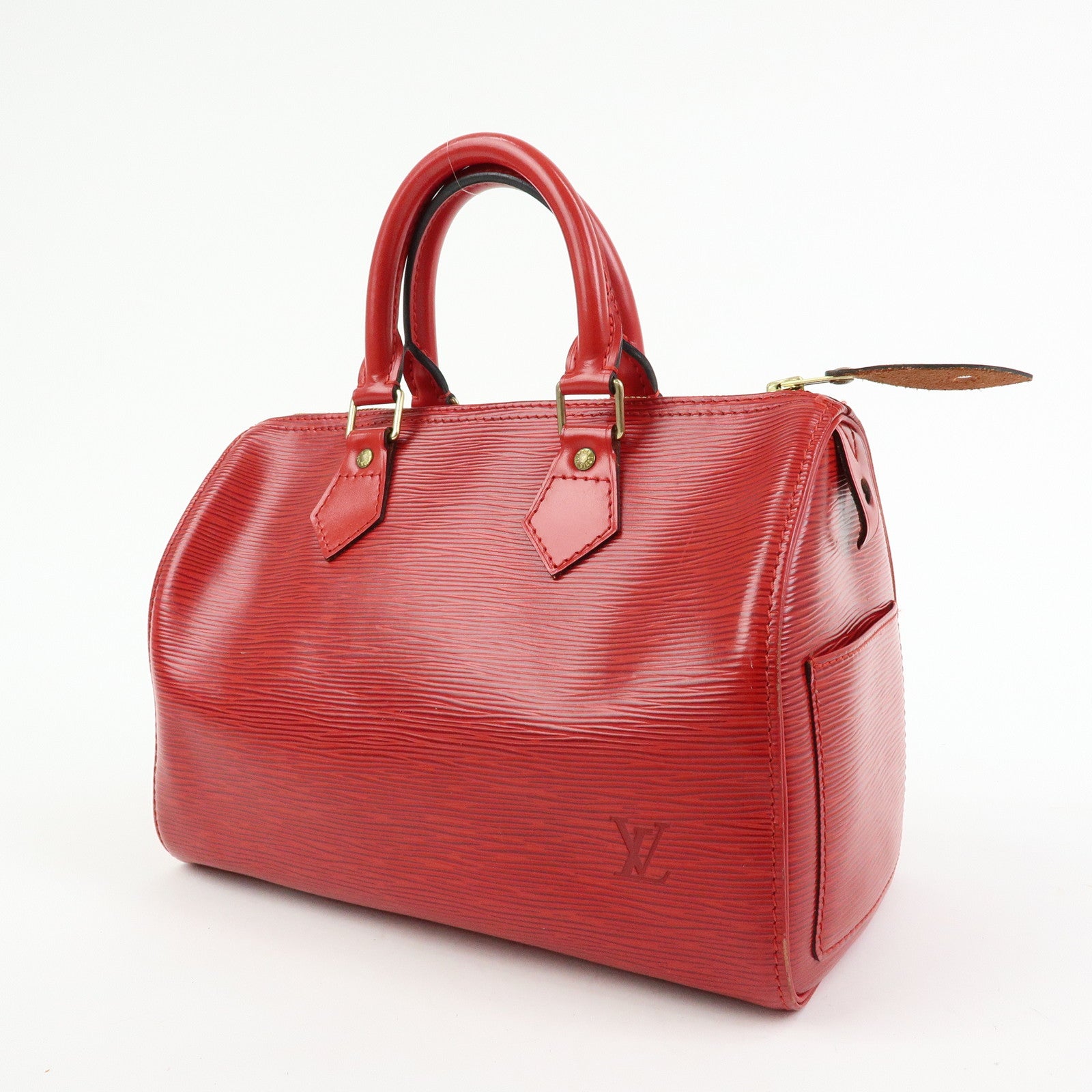 Louis Vuitton Epi Speedy 25 Boston Hand Bag Castilian Red M43017