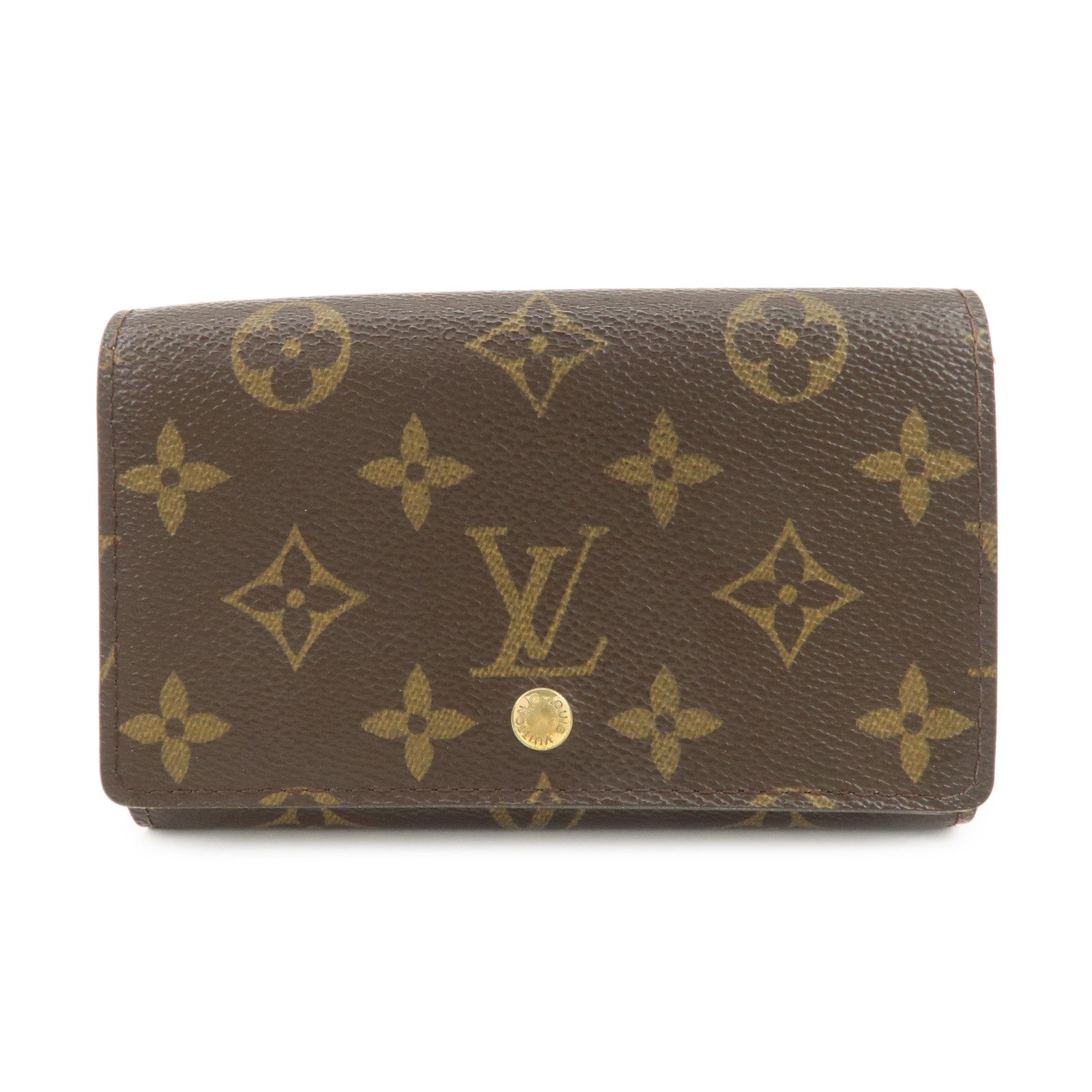 Louis Vuitton Monogram Porte Monnaie Billets Tresor Wallet M6173 Used