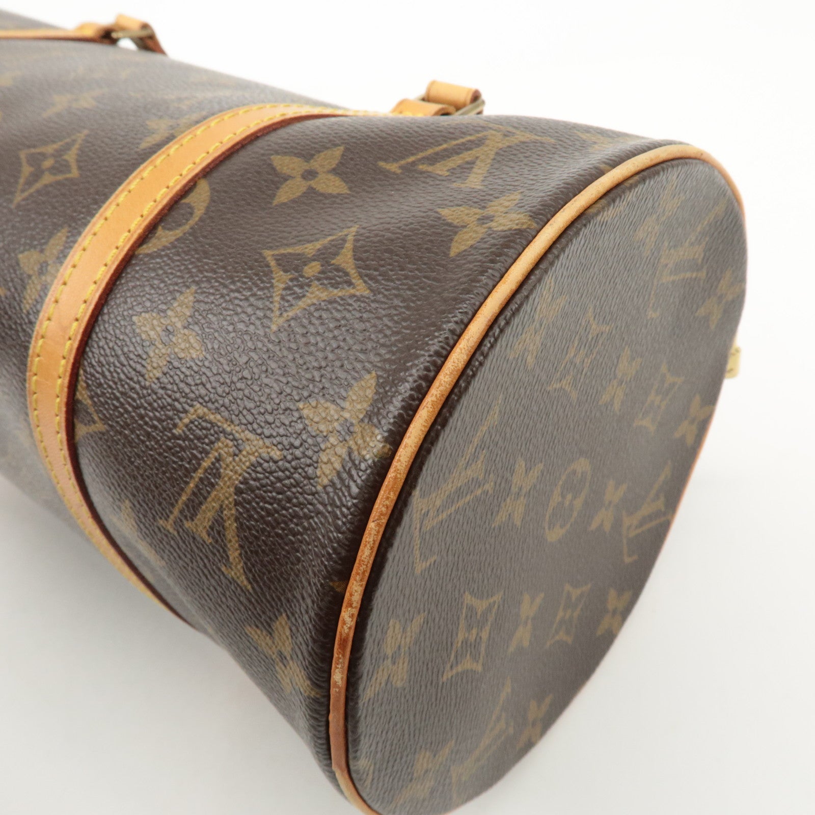 Louis Vuitton Monogram Papillon 30 Hand Bag New Style Brown M51385 Used