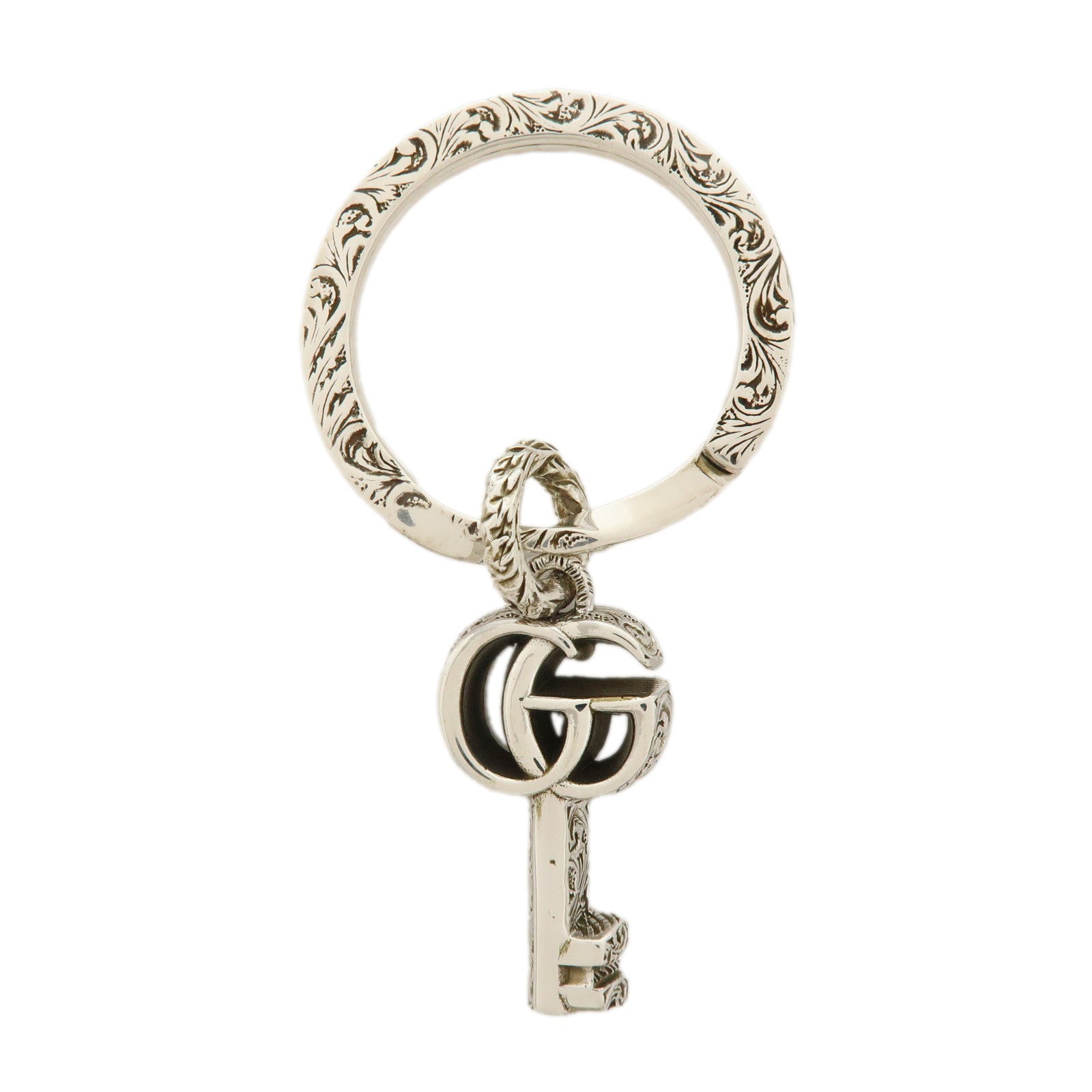 GUCCI Double G Key Motif Bag Charm Key Holder SV925 Silver
