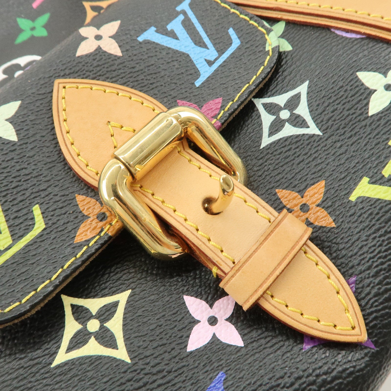 Louis Vuitton Monogram Multicolor Priscilla Hand Bag Noir M40097