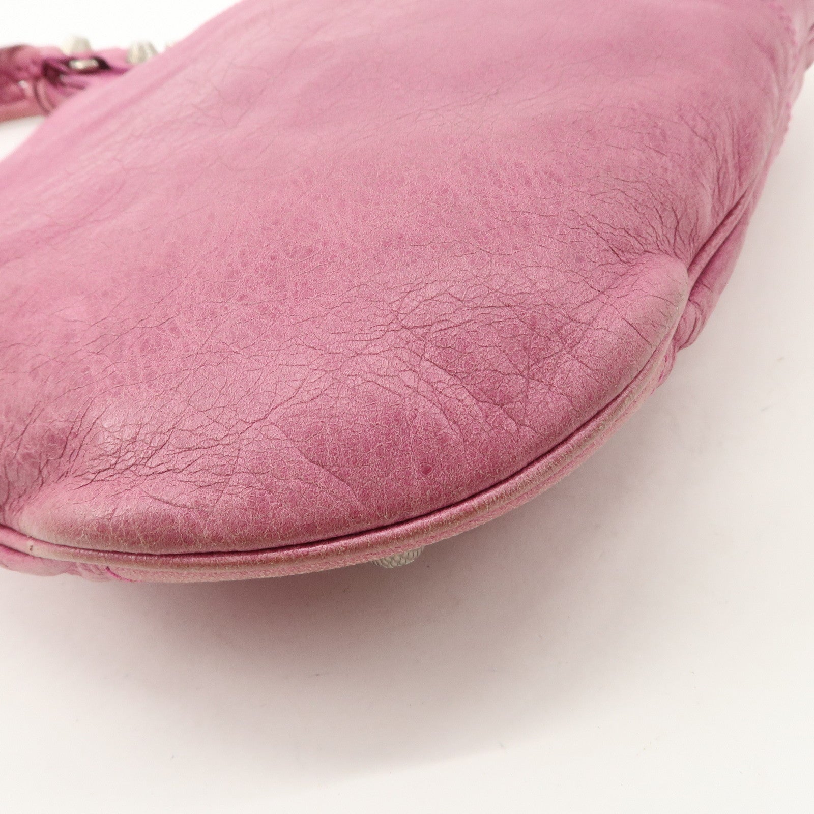 BALENCIAGA The Giant Slim Leather Shoulder Bag Hand Bag Pink 192911 Used