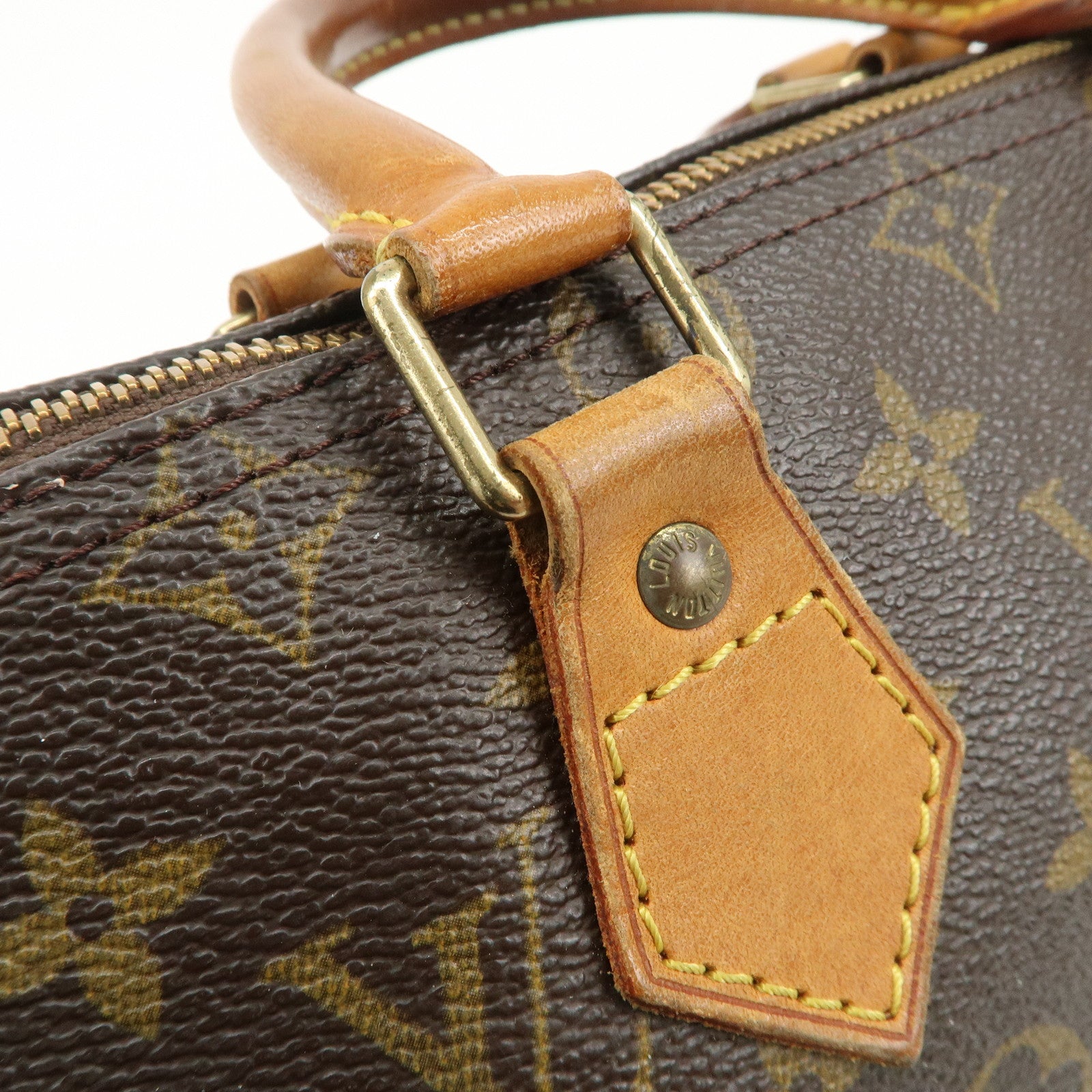 Louis Vuitton Monogram Speedy 25 Hand Bag Boston Bag Brown M41528 Used