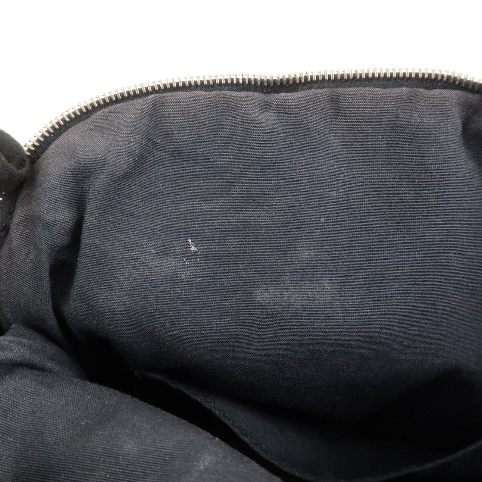 HERMES Canvas Leather Bolide Pouch MM Cosmetic Pouch Black