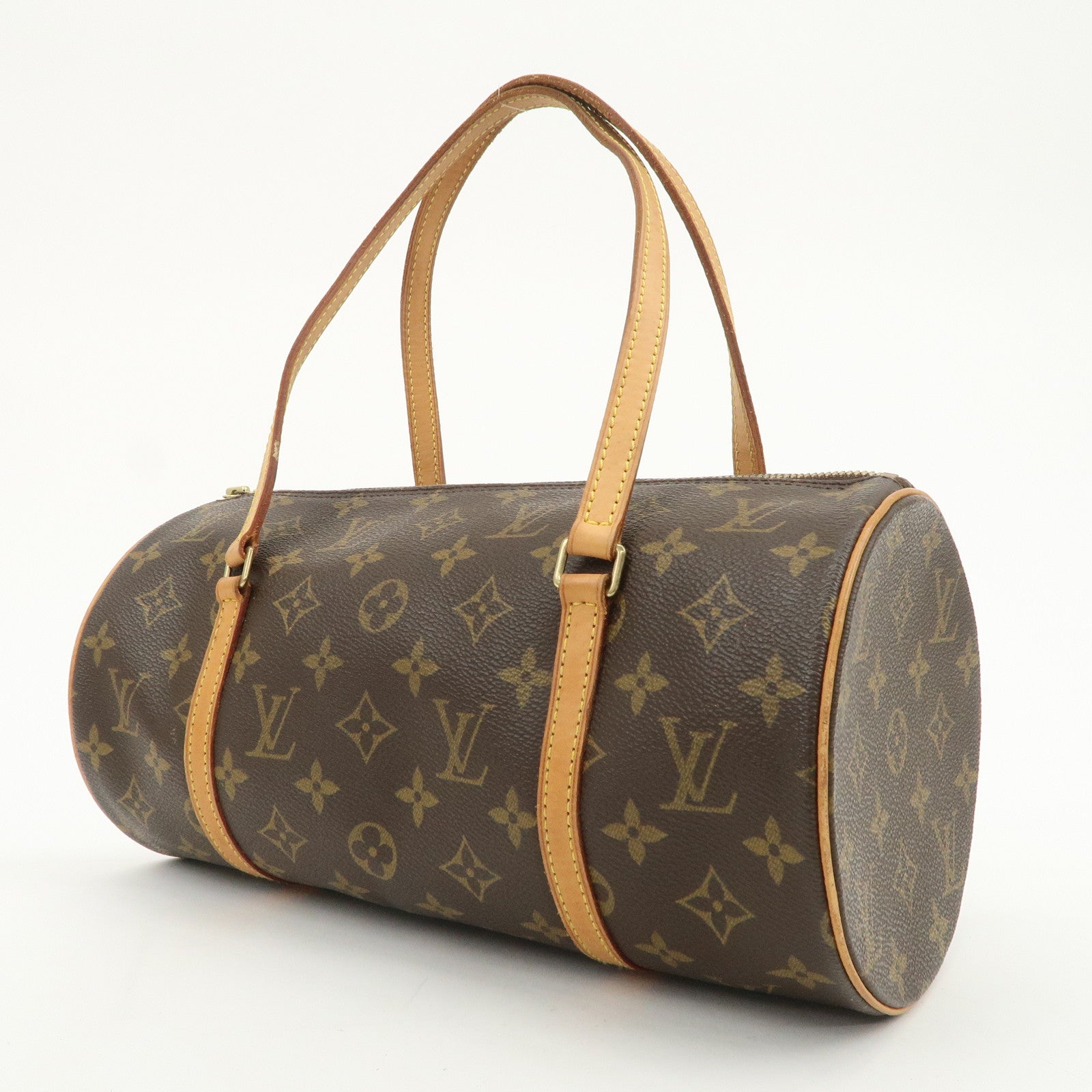 Louis Vuitton Monogram Papillon 30 Hand Bag New Style Brown M51385