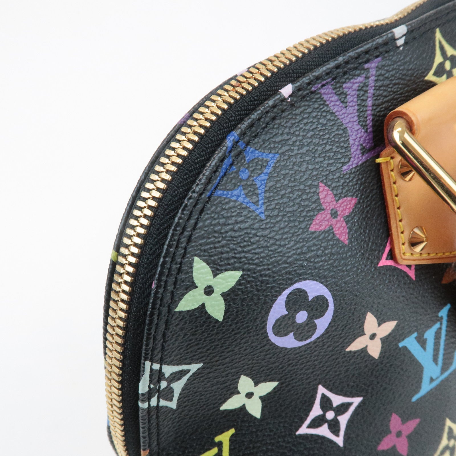 Louis Vuitton Monogram Multicolor Alma Hand Bag Noir M92646