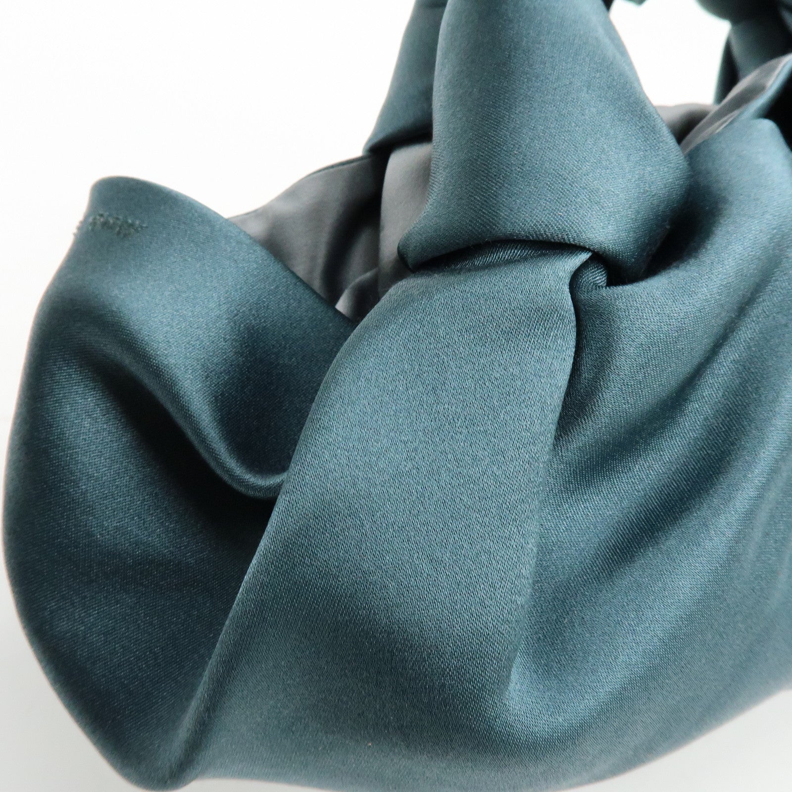 THE ROW Ascot Silk100% Hand Bag Emerald Green