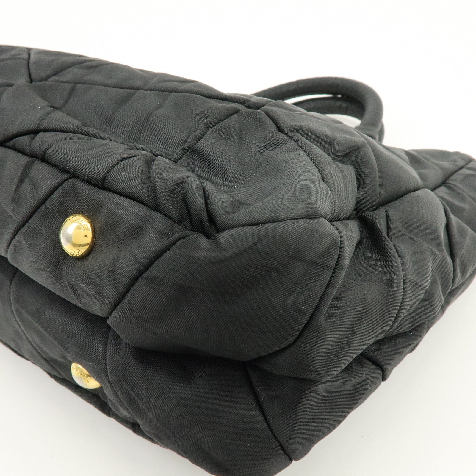 PRADA Nylon 2Way Bag Hand Bag Shoulder Bag Black BN1593