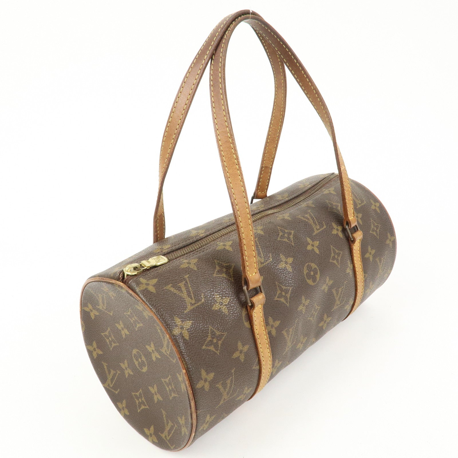 Louis Vuitton Monogram Papillon 30 Hand Bag Brown M51385