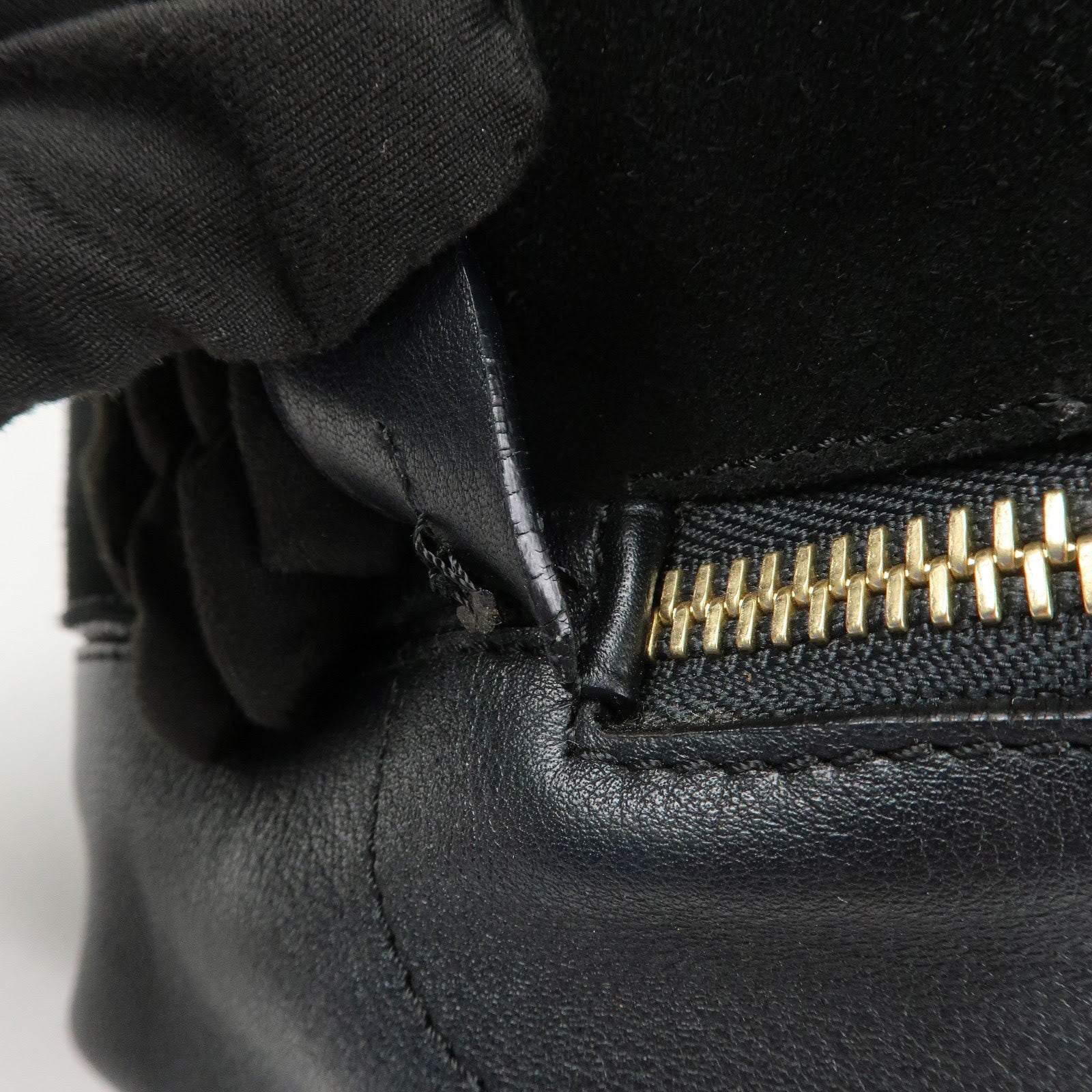 LOEWE Anagram Logo Leather Suede Origami Cubo Hand Bag Black