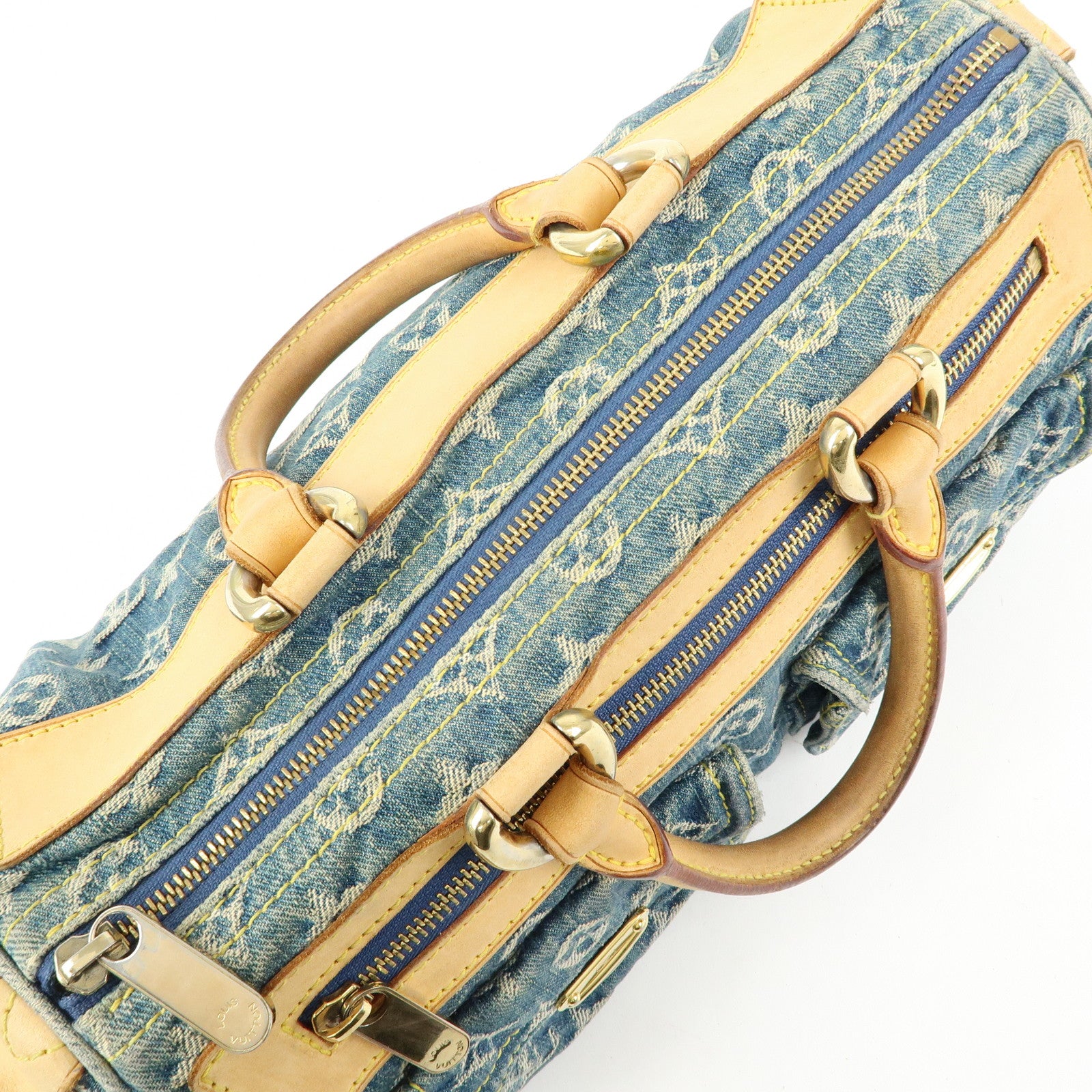 Louis Vuitton Monogram Denim Neo Speedy Boston Bag Blue M95019