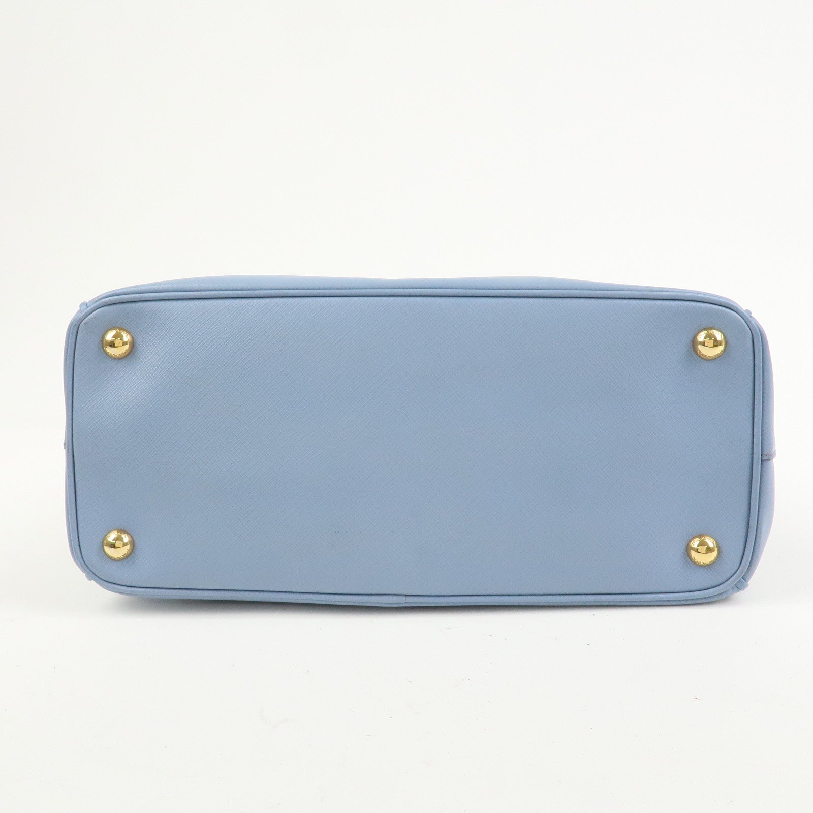 PRADA Triangle Logo Galleria 2Way Bag Shoulder Bag Light Blue BN2863