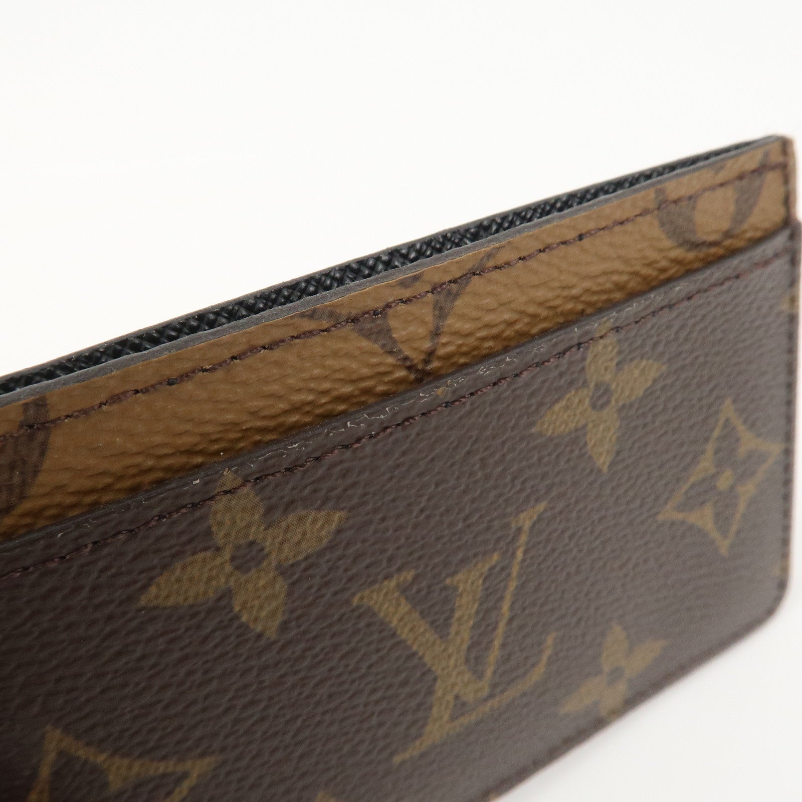 Louis Vuitton Monogram Reverse Porte Cartes Simple Card Case M69161