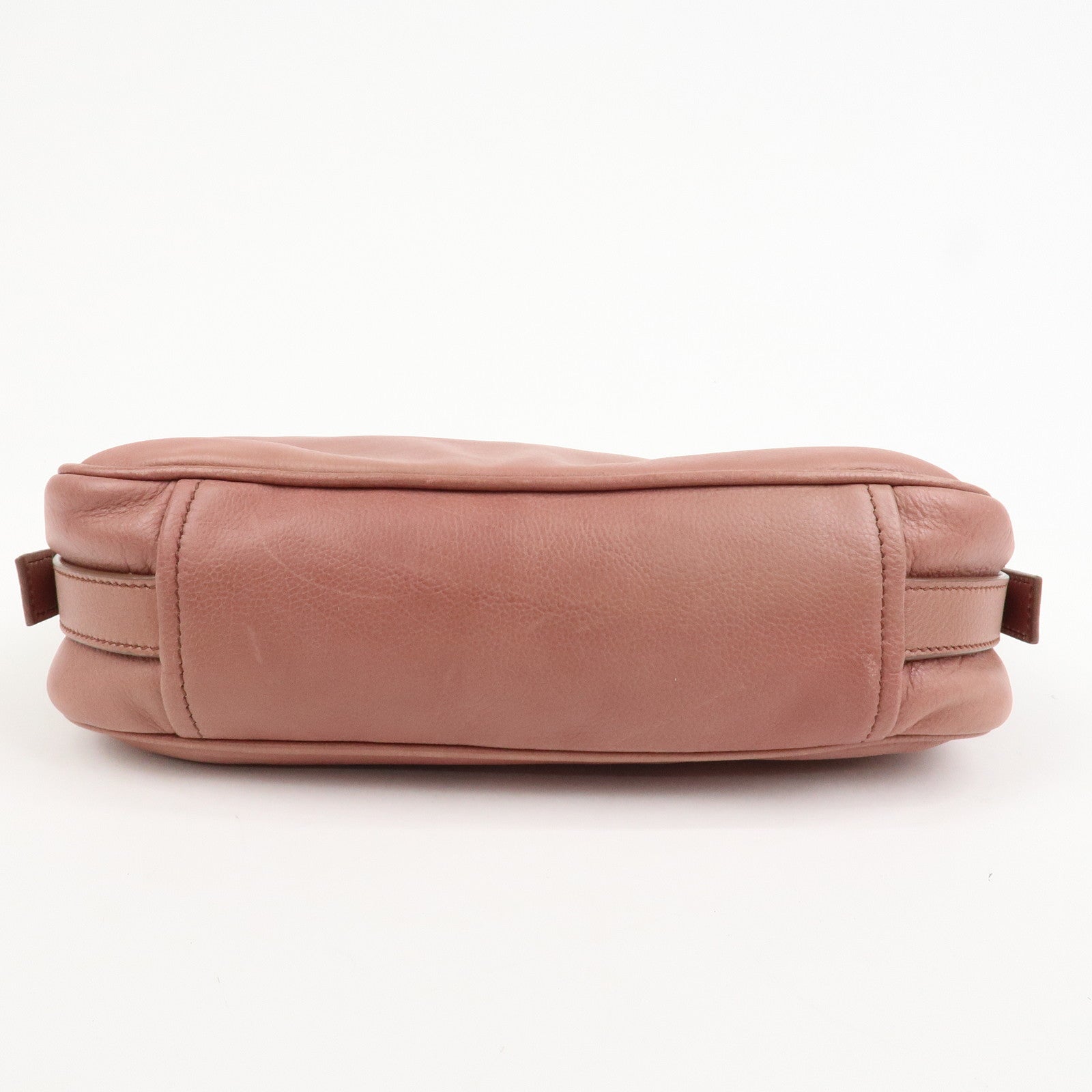 PRADA Leather Shoulder Bag Hand Bag Pink