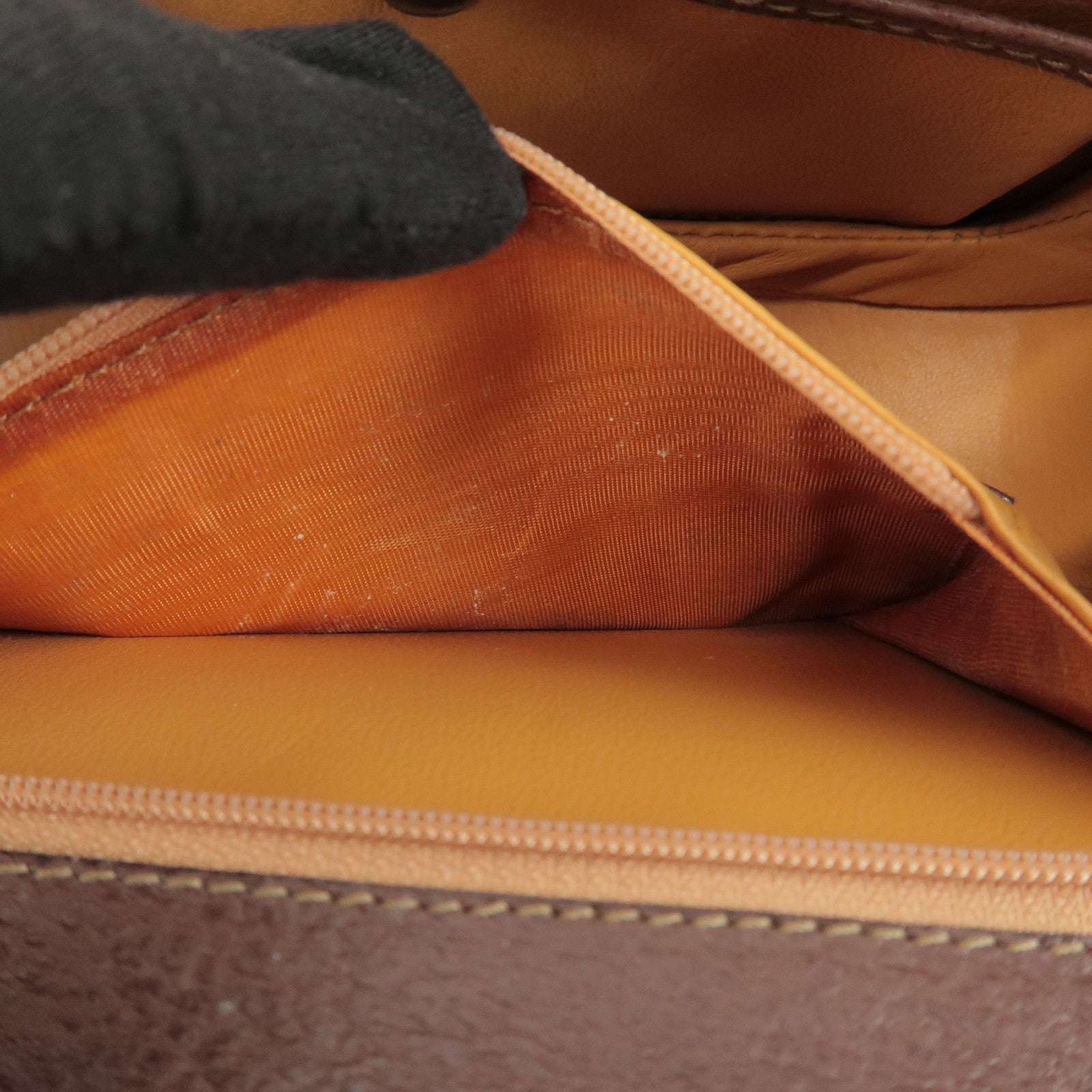 GUCCI Bamboo Leather 2Way Bag Hand Bag Shoulder Bag Brown 000 2040