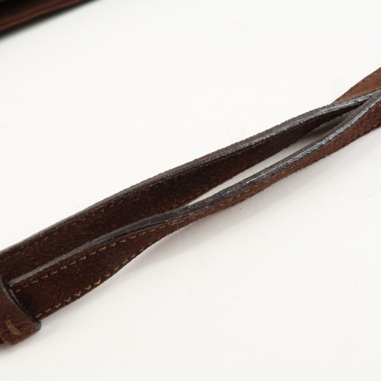 PRADA Suede Leather Chain Shoulder Bag Hand Bag Brown