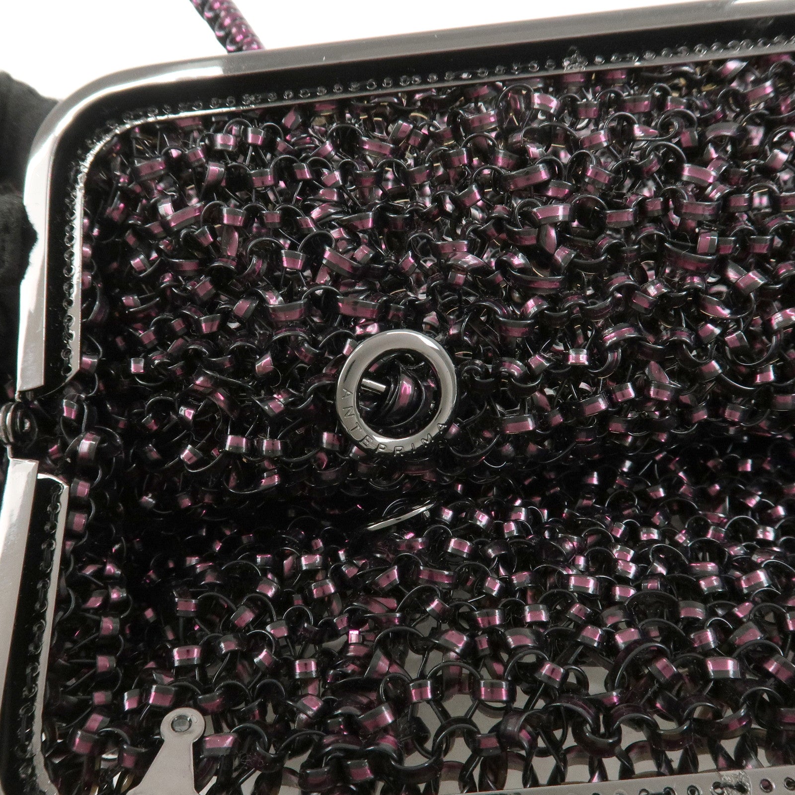 ANTEPRIMA Wire Bag PVC Hand Bag Shoulder Bag Black Pink