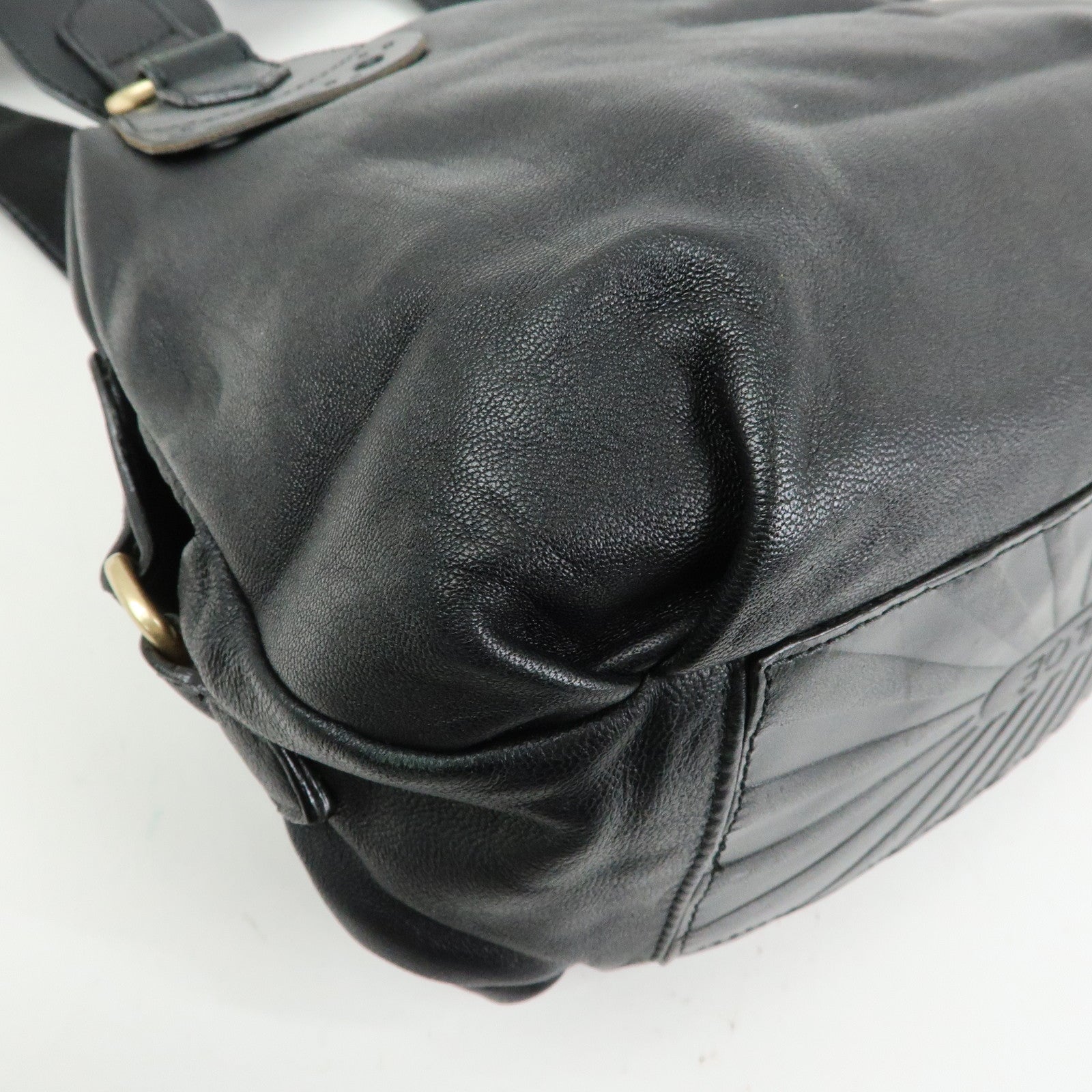 Chloe See by Chloe Leather Shoulder Bag Hand Bag Black